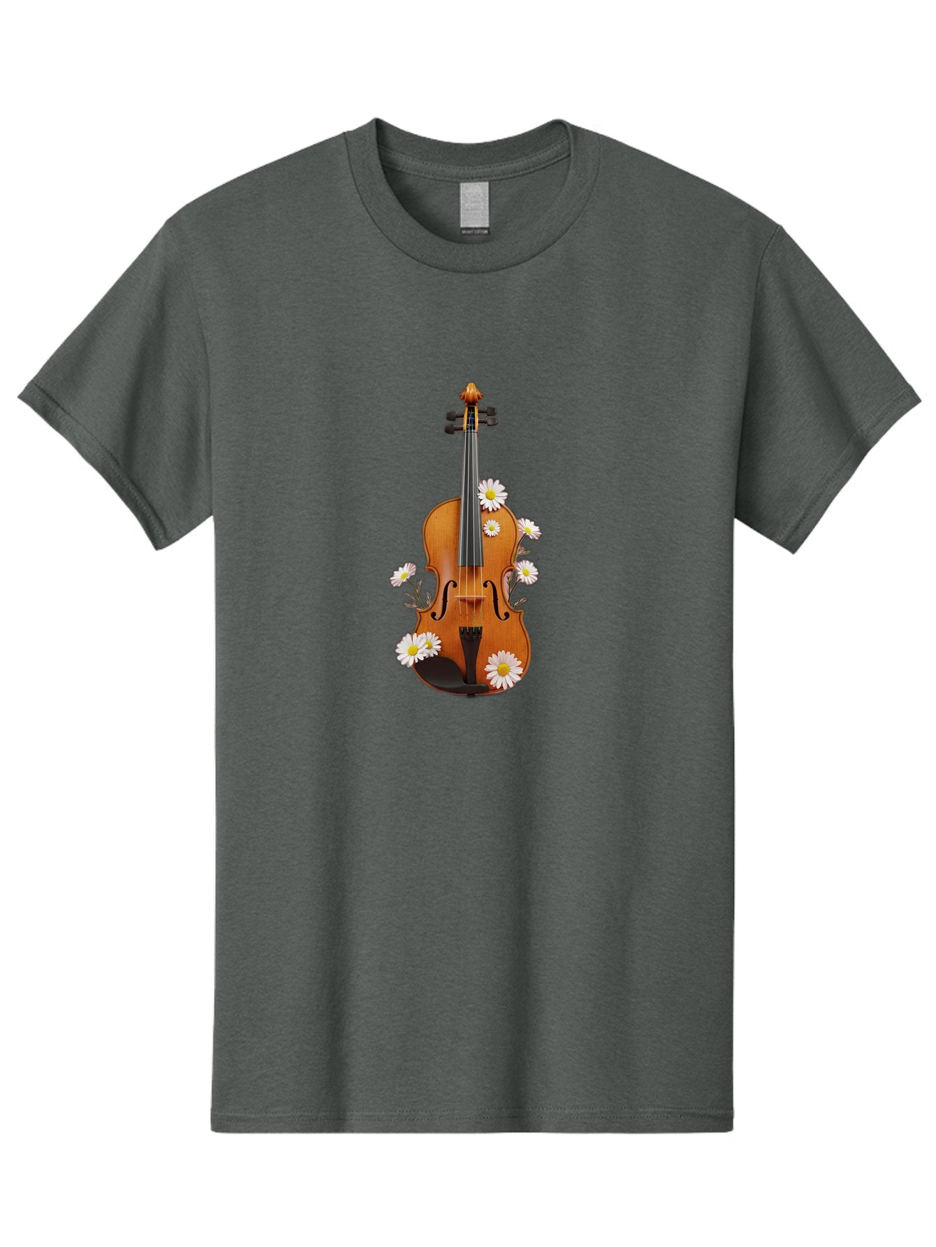 Violin-With-Daisies-1 Men'S Graphic Tee, 100% Cotton, Comfortable Casual Summer Wear, Machine Washable, Vintage Camera, Old Camera, Antique Camera, Black Camera, Classic Photography, Photography Equipment, Nostalgic Device, Film Camera, Baj858 13