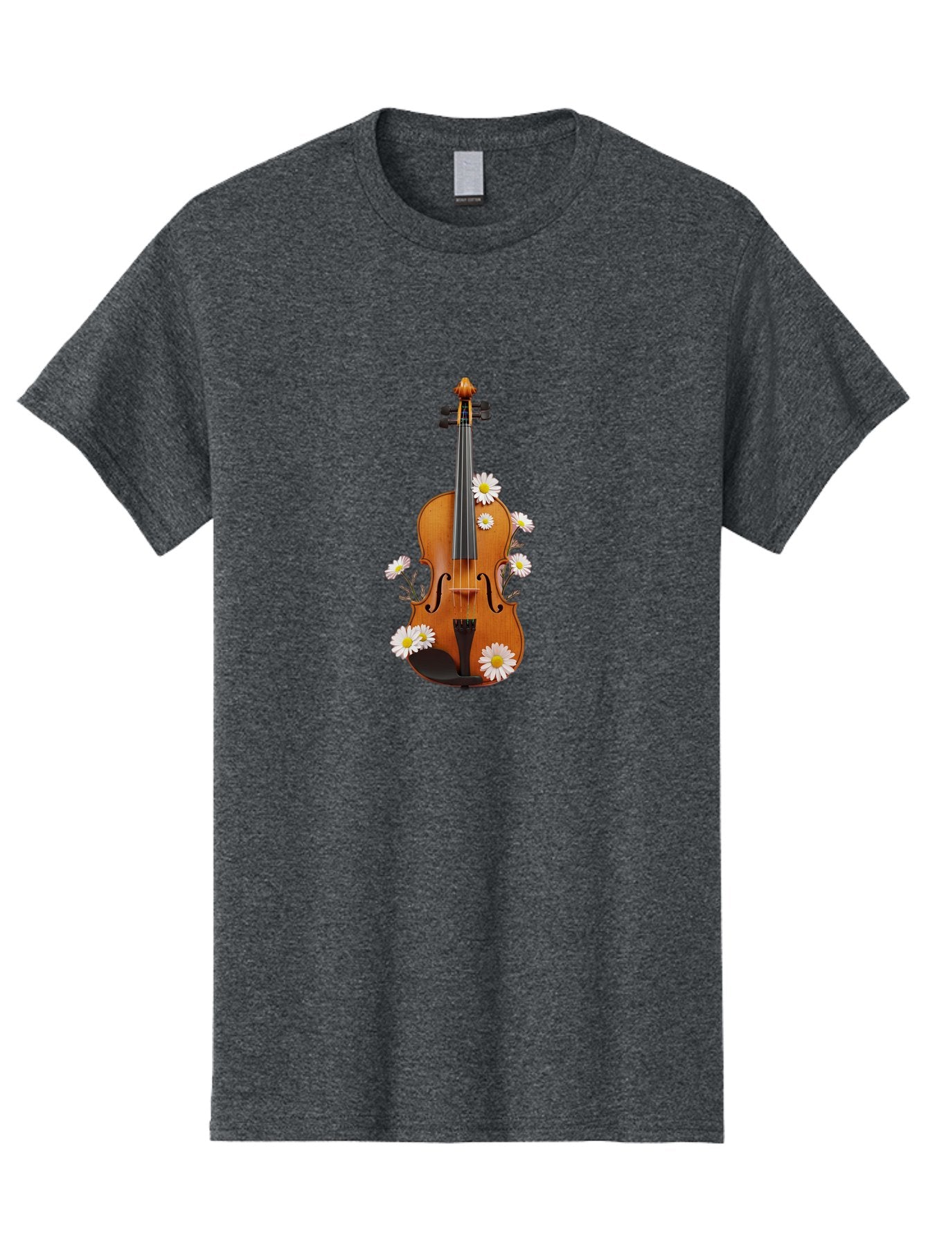 Violin-With-Daisies-1 Men'S Graphic Tee, 100% Cotton, Comfortable Casual Summer Wear, Machine Washable, Vintage Camera, Old Camera, Antique Camera, Black Camera, Classic Photography, Photography Equipment, Nostalgic Device, Film Camera, Baj858 7