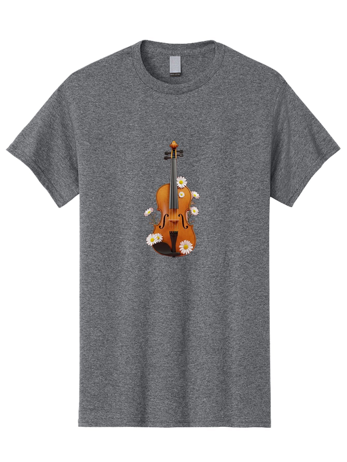 Violin-With-Daisies-1 Men'S Graphic Tee, 100% Cotton, Comfortable Casual Summer Wear, Machine Washable, Vintage Camera, Old Camera, Antique Camera, Black Camera, Classic Photography, Photography Equipment, Nostalgic Device, Film Camera, Baj858 12