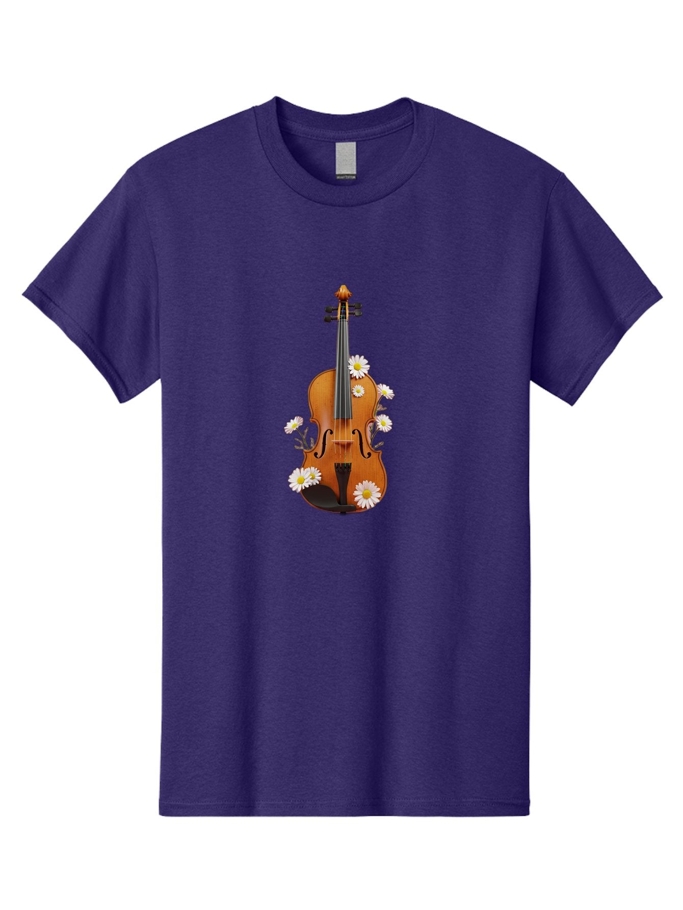 Violin-With-Daisies-1 Men'S Graphic Tee, 100% Cotton, Comfortable Casual Summer Wear, Machine Washable, Vintage Camera, Old Camera, Antique Camera, Black Camera, Classic Photography, Photography Equipment, Nostalgic Device, Film Camera, Baj858 14