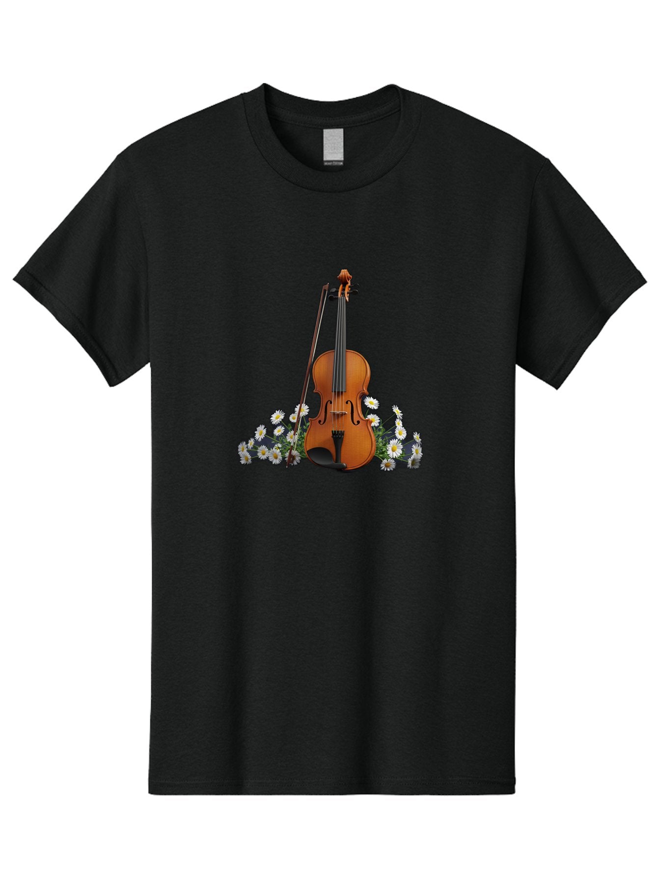 Violin-With-Daisies-2 Men'S Graphic Tee, 100% Cotton, Comfortable Casual Summer Wear, Machine Washable, Vintage Camera, Old Camera, Antique Camera, Black Camera, Classic Photography, Photography Equipment, Nostalgic Device, Film Camera, Baj859 8