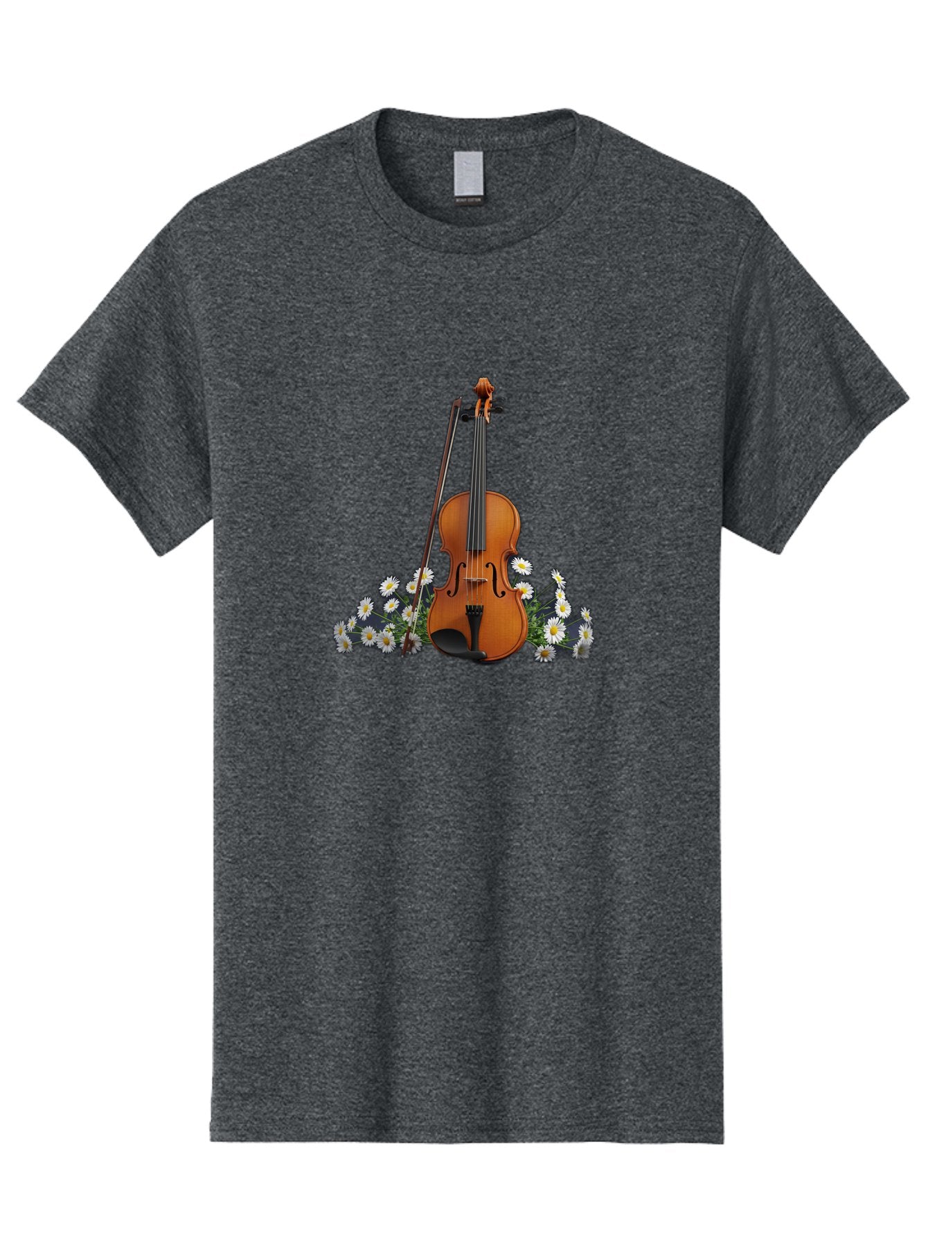 Violin-With-Daisies-2 Men'S Graphic Tee, 100% Cotton, Comfortable Casual Summer Wear, Machine Washable, Vintage Camera, Old Camera, Antique Camera, Black Camera, Classic Photography, Photography Equipment, Nostalgic Device, Film Camera, Baj859 7