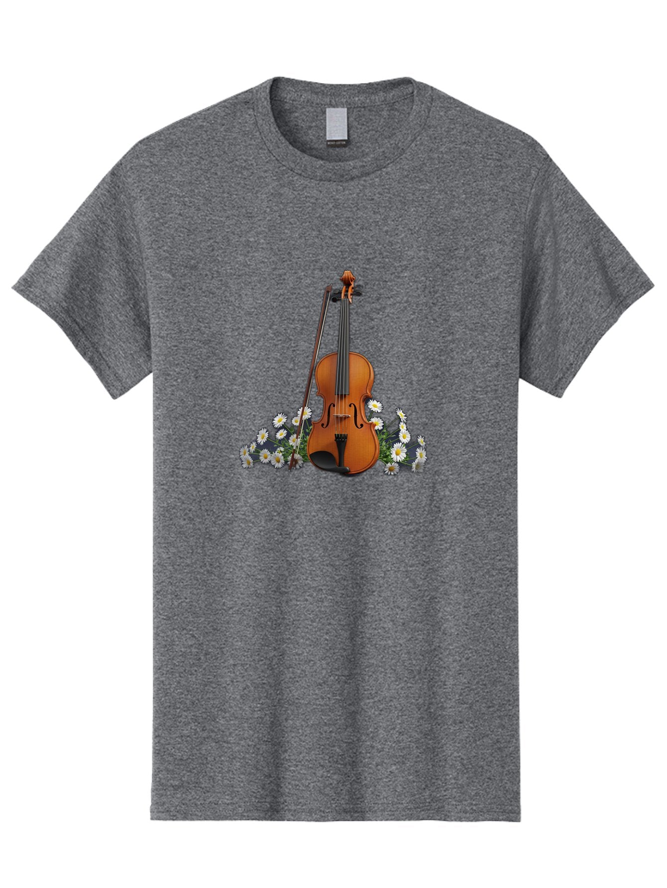 Violin-With-Daisies-2 Men'S Graphic Tee, 100% Cotton, Comfortable Casual Summer Wear, Machine Washable, Vintage Camera, Old Camera, Antique Camera, Black Camera, Classic Photography, Photography Equipment, Nostalgic Device, Film Camera, Baj859 12