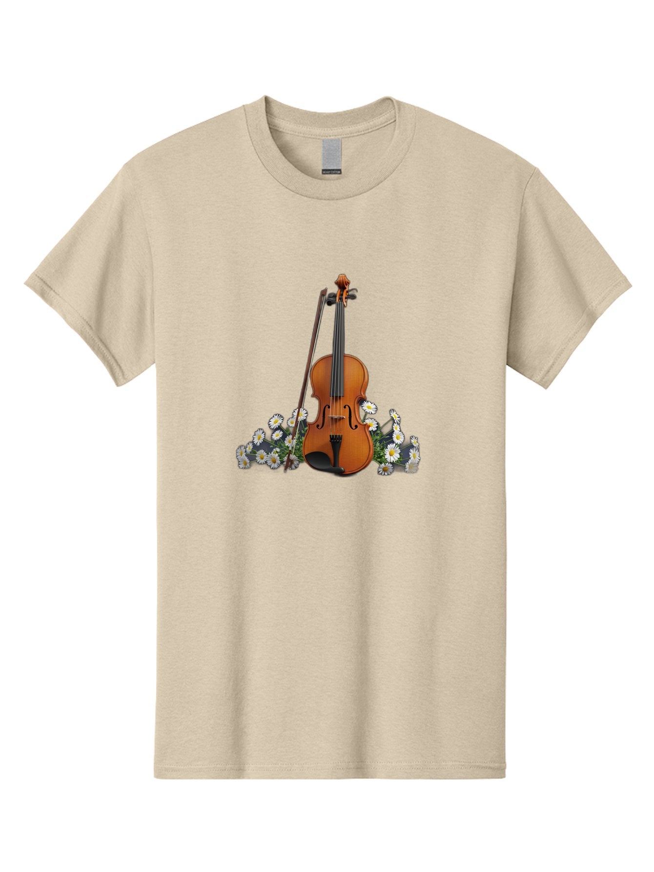 Violin-With-Daisies-2 Men'S Graphic Tee, 100% Cotton, Comfortable Casual Summer Wear, Machine Washable, Vintage Camera, Old Camera, Antique Camera, Black Camera, Classic Photography, Photography Equipment, Nostalgic Device, Film Camera, Baj859 11