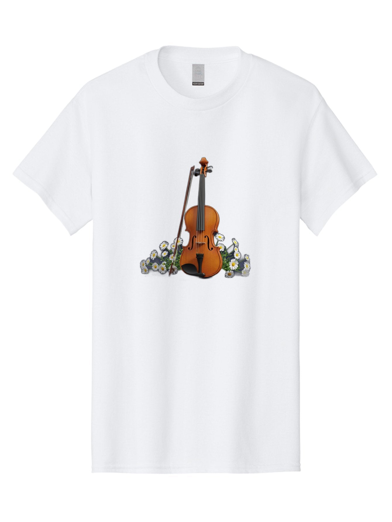 Violin-With-Daisies-2 Men'S Graphic Tee, 100% Cotton, Comfortable Casual Summer Wear, Machine Washable, Vintage Camera, Old Camera, Antique Camera, Black Camera, Classic Photography, Photography Equipment, Nostalgic Device, Film Camera, Baj859 14