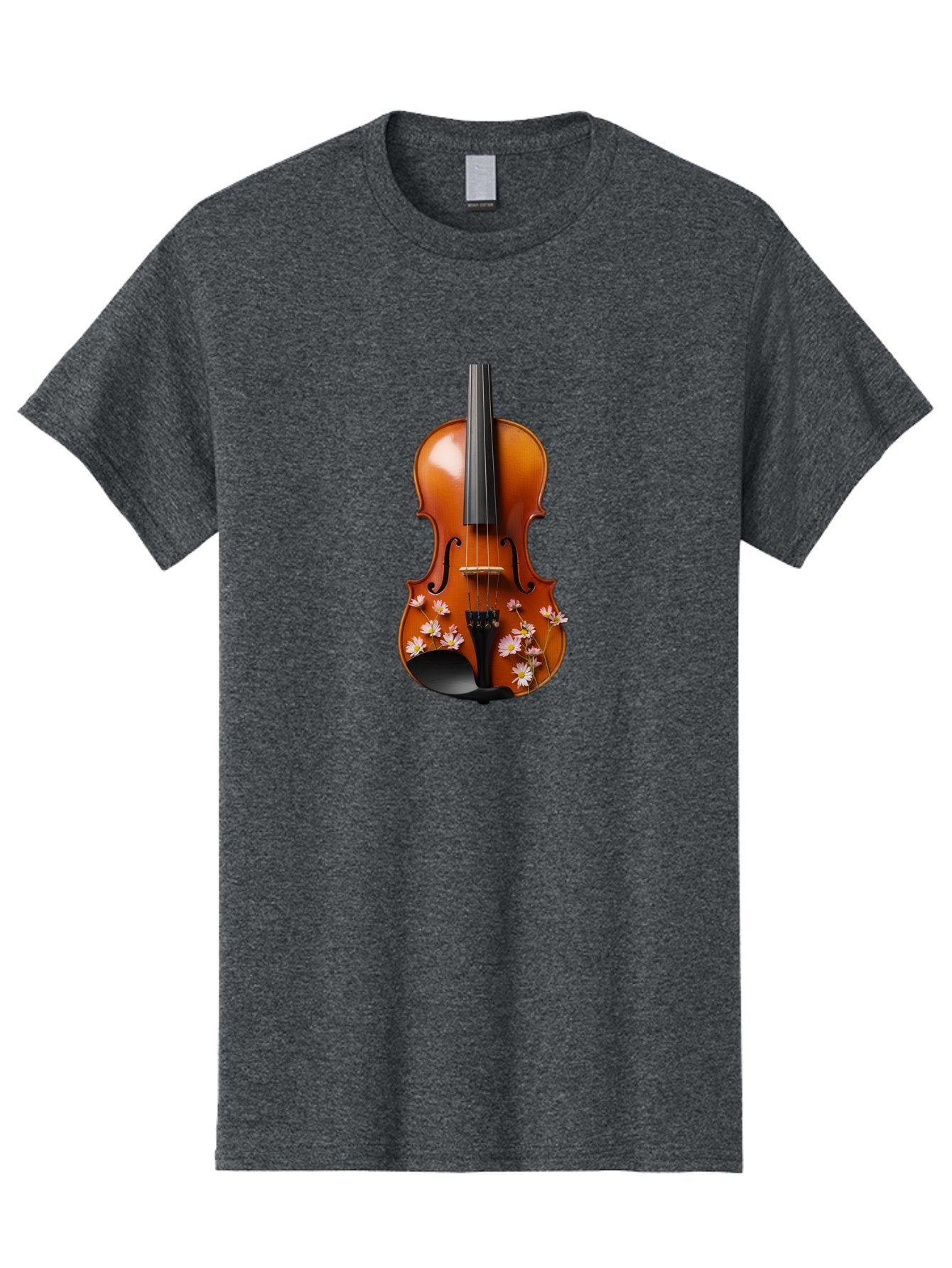 Violin-With-Daisy-Flowers Men'S Graphic Tee, 100% Cotton, Comfortable Casual Summer Wear, Machine Washable, Vintage Camera, Old Camera, Antique Camera, Black Camera, Classic Photography, Photography Equipment, Nostalgic Device, Film Camera, Baj861 6