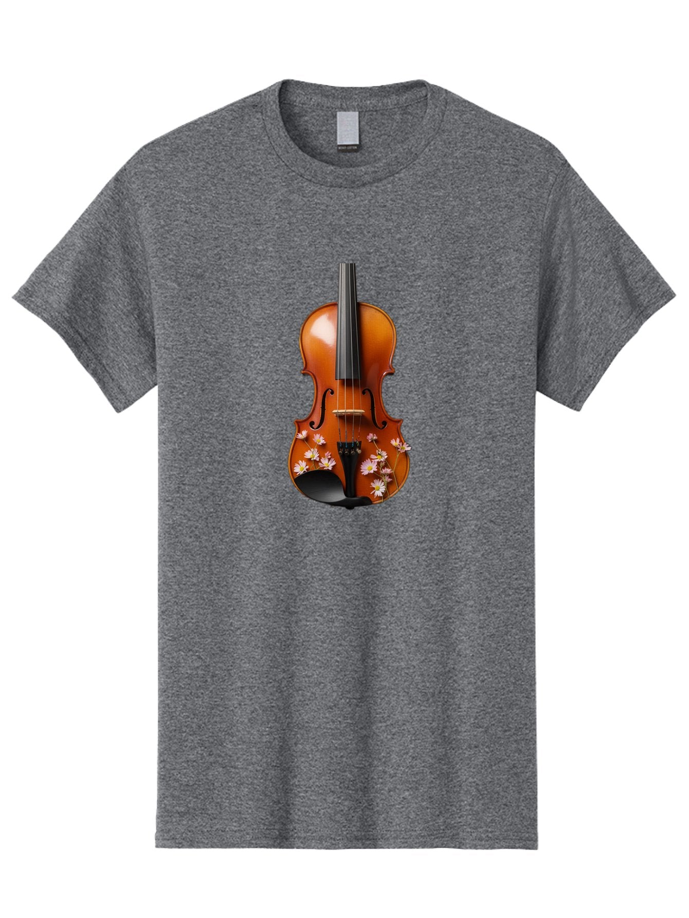 Violin-With-Daisy-Flowers Men'S Graphic Tee, 100% Cotton, Comfortable Casual Summer Wear, Machine Washable, Vintage Camera, Old Camera, Antique Camera, Black Camera, Classic Photography, Photography Equipment, Nostalgic Device, Film Camera, Baj861 5