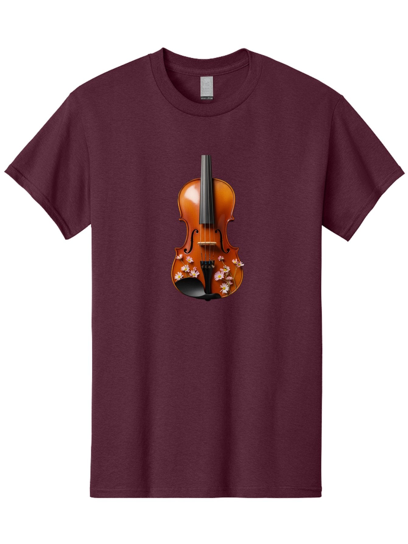 Violin-With-Daisy-Flowers Men'S Graphic Tee, 100% Cotton, Comfortable Casual Summer Wear, Machine Washable, Vintage Camera, Old Camera, Antique Camera, Black Camera, Classic Photography, Photography Equipment, Nostalgic Device, Film Camera, Baj861 14
