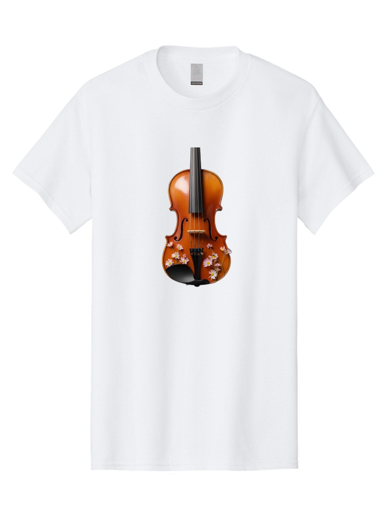 Violin-With-Daisy-Flowers Men'S Graphic Tee, 100% Cotton, Comfortable Casual Summer Wear, Machine Washable, Vintage Camera, Old Camera, Antique Camera, Black Camera, Classic Photography, Photography Equipment, Nostalgic Device, Film Camera, Baj861 3
