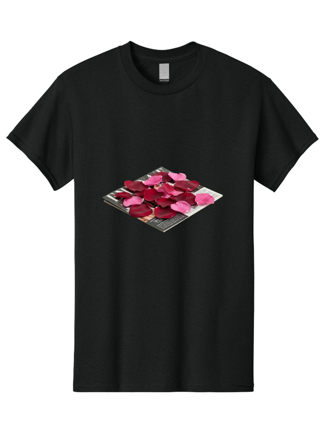 Vogue-Magazine-With-Rose-Petals Men'S Graphic Tee, 100% Cotton, Comfortable Casual Summer Wear, Machine Washable, Vintage Camera, Old Camera, Antique Camera, Black Camera, Classic Photography, Photography Equipment, Nostalgic Device, Baj866 15