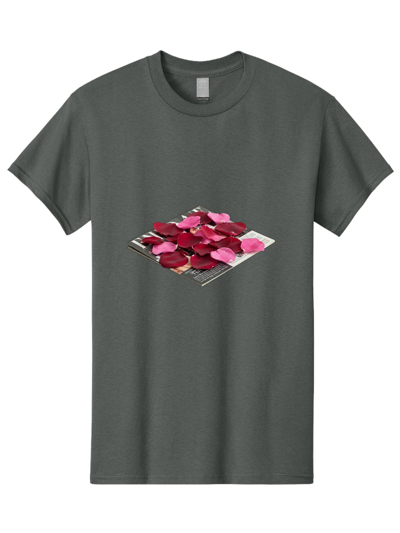 Vogue-Magazine-With-Rose-Petals Men'S Graphic Tee, 100% Cotton, Comfortable Casual Summer Wear, Machine Washable, Vintage Camera, Old Camera, Antique Camera, Black Camera, Classic Photography, Photography Equipment, Nostalgic Device, Baj866 14