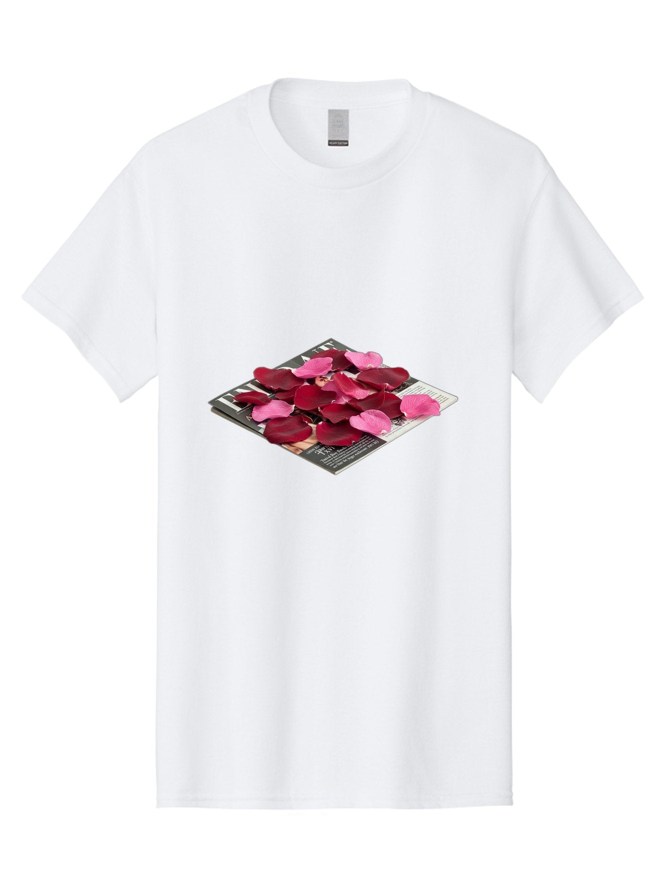 Vogue-Magazine-With-Rose-Petals Men'S Graphic Tee, 100% Cotton, Comfortable Casual Summer Wear, Machine Washable, Vintage Camera, Old Camera, Antique Camera, Black Camera, Classic Photography, Photography Equipment, Nostalgic Device, Baj866 11