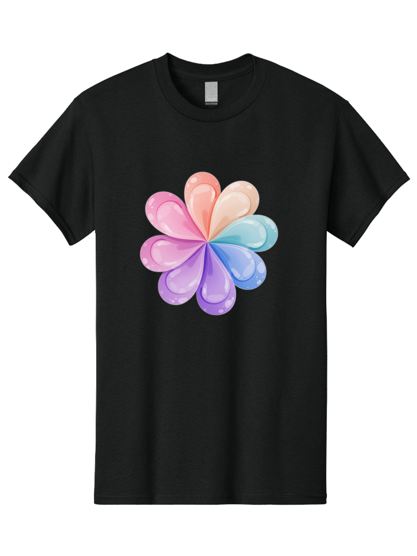Water-Droplet-Flower Men'S Graphic Tee, 100% Cotton, Comfortable Casual Summer Wear, Machine Washable, Vintage Camera, Old Camera, Antique Camera, Black Camera, Classic Photography, Photography Equipment, Nostalgic Device, Film Camera, Baj867 7
