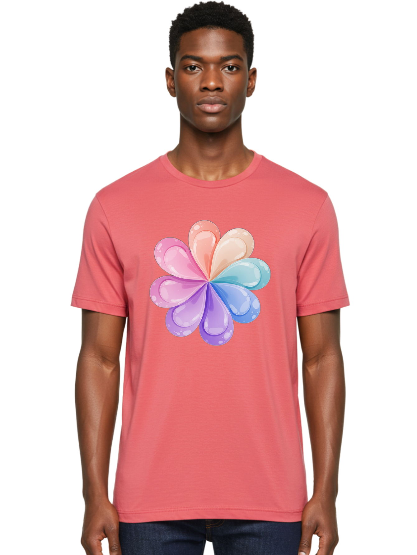 Water-Droplet-Flower Men'S Graphic Tee, 100% Cotton, Comfortable Casual Summer Wear, Machine Washable, Vintage Camera, Old Camera, Antique Camera, Black Camera, Classic Photography, Photography Equipment, Nostalgic Device, Film Camera, Baj867 17