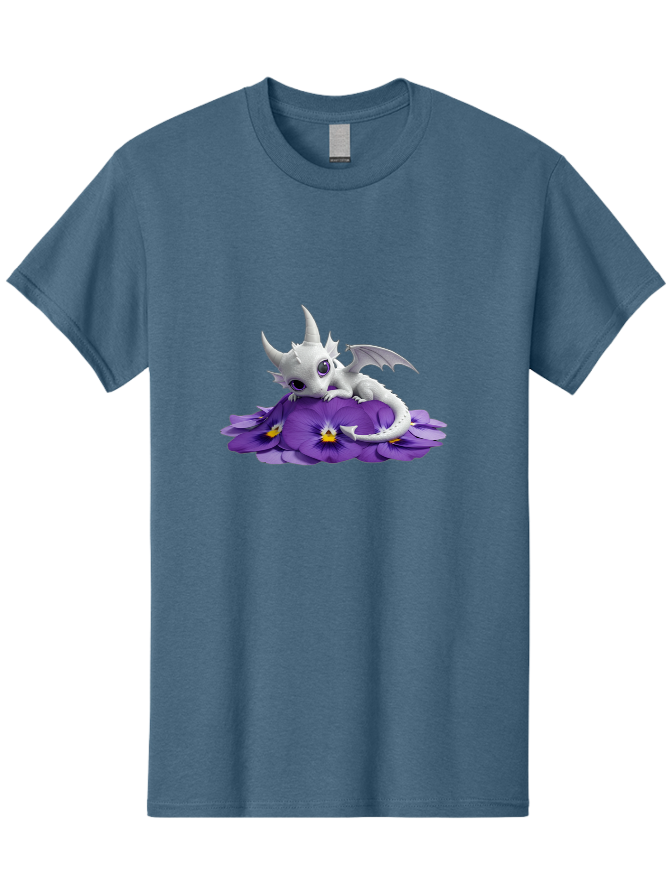 White-Dragon-On-Purple-Flowers Men'S Graphic Tee, 100% Cotton, Comfortable Casual Summer Wear, Machine Washable, Vintage Camera, Old Camera, Antique Camera, Black Camera, Classic Photography, Photography Equipment, Nostalgic Device, Baj872