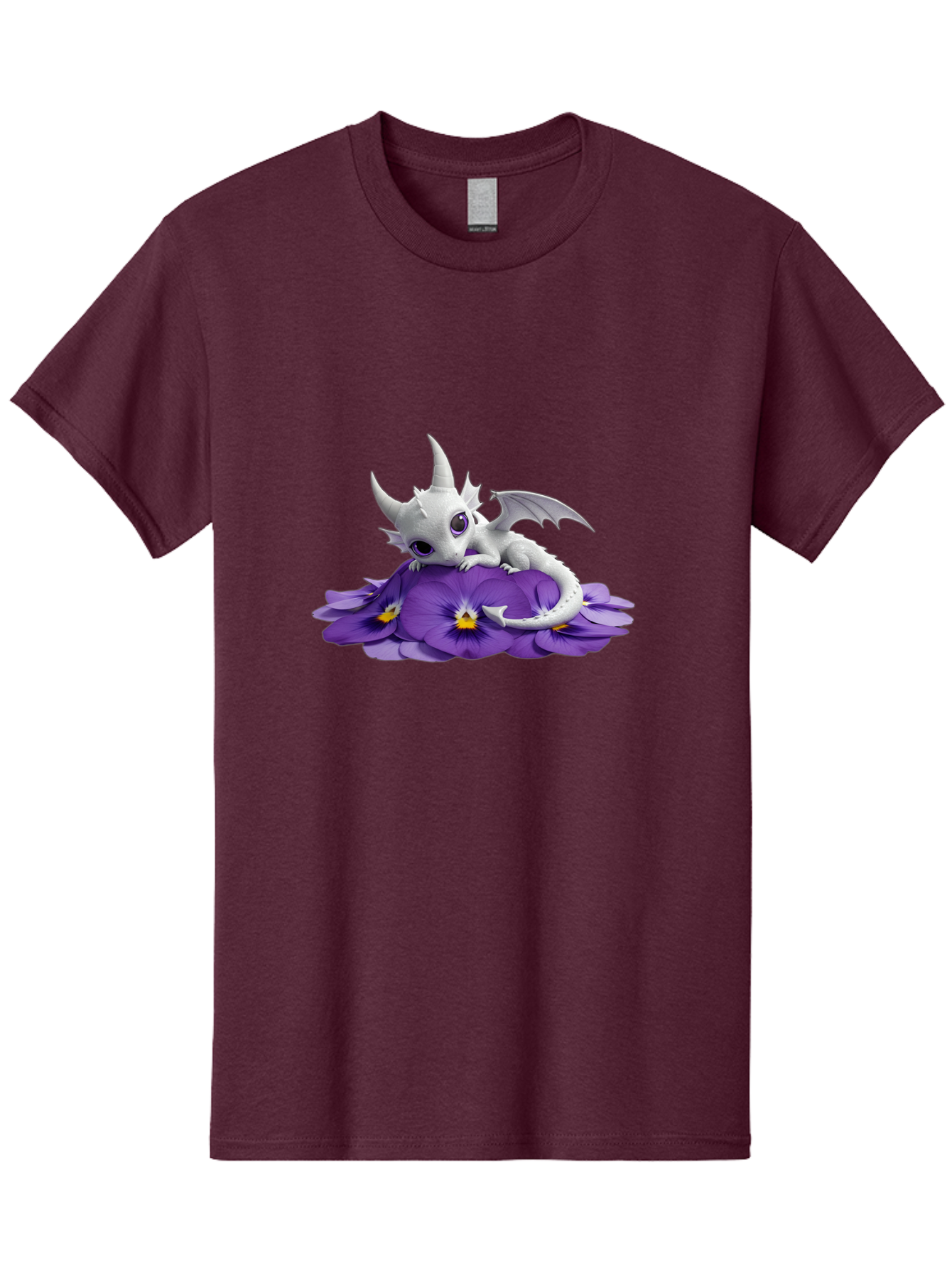 White-Dragon-On-Purple-Flowers Men'S Graphic Tee, 100% Cotton, Comfortable Casual Summer Wear, Machine Washable, Vintage Camera, Old Camera, Antique Camera, Black Camera, Classic Photography, Photography Equipment, Nostalgic Device, Baj872 10