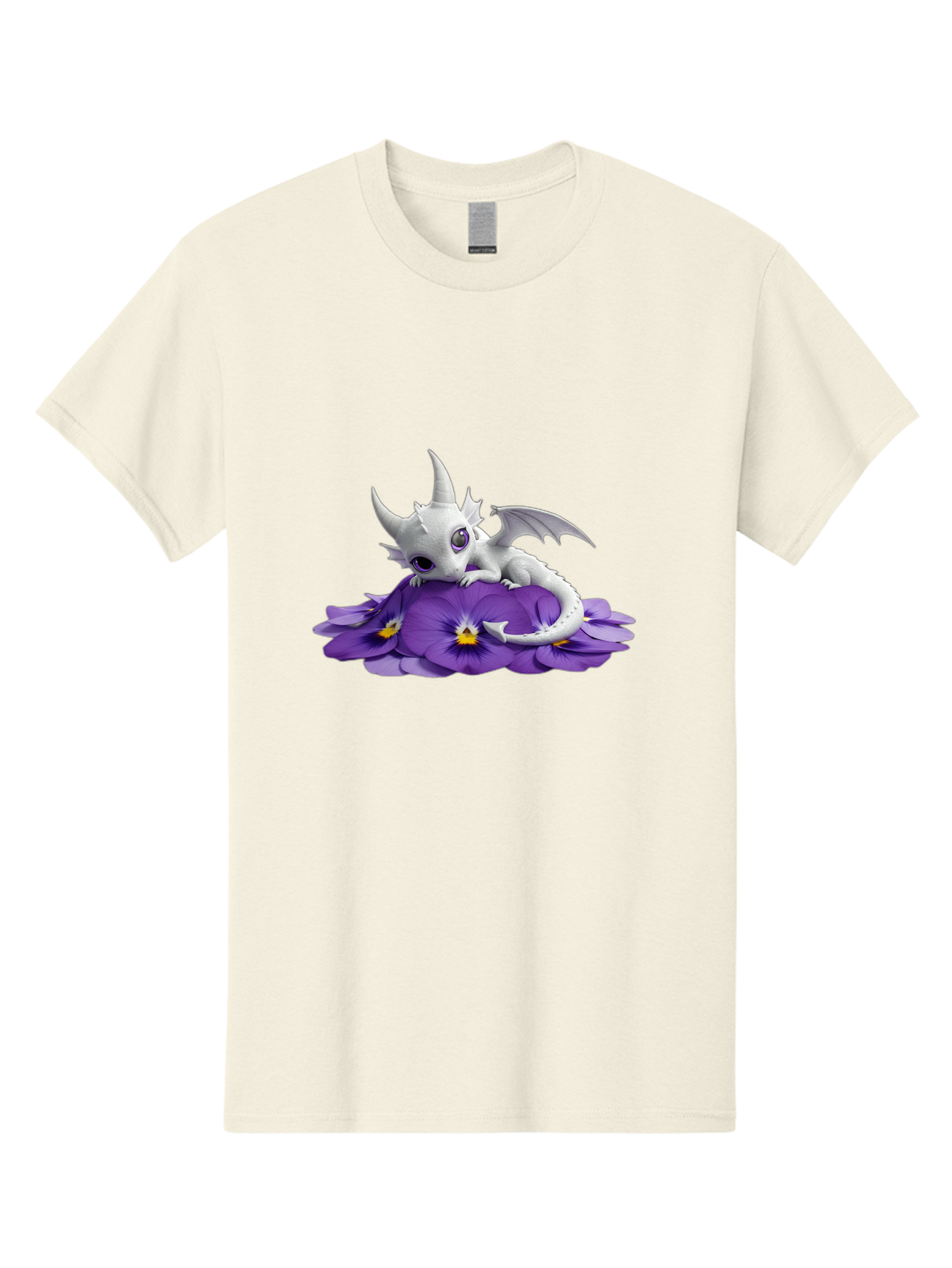White-Dragon-On-Purple-Flowers Men'S Graphic Tee, 100% Cotton, Comfortable Casual Summer Wear, Machine Washable, Vintage Camera, Old Camera, Antique Camera, Black Camera, Classic Photography, Photography Equipment, Nostalgic Device, Baj872 4