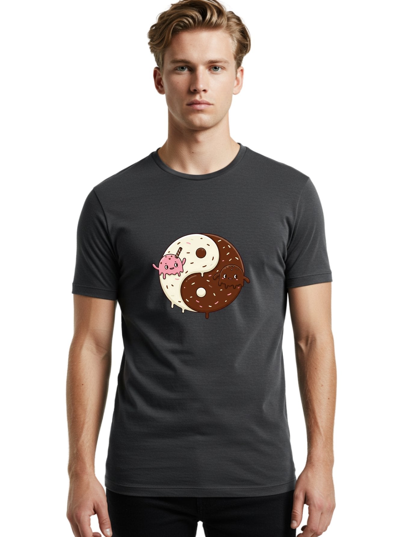 Yin-Yang-Donuts Men'S Graphic Tee, 100% Cotton, Comfortable Casual Summer Wear, Machine Washable, Vintage Camera, Old Camera, Antique Camera, Black Camera, Classic Photography, Photography Equipment, Nostalgic Device, Film Camera, Camera Art Baj875 18