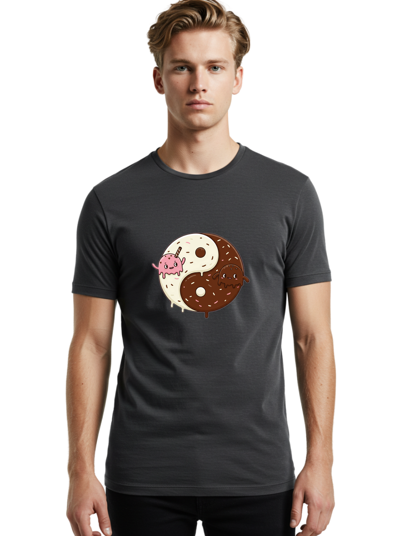 Yin-Yang-Donuts Men'S Graphic Tee, 100% Cotton, Comfortable Casual Summer Wear, Machine Washable, Vintage Camera, Old Camera, Antique Camera, Black Camera, Classic Photography, Photography Equipment, Nostalgic Device, Film Camera, Camera Art Baj875 27