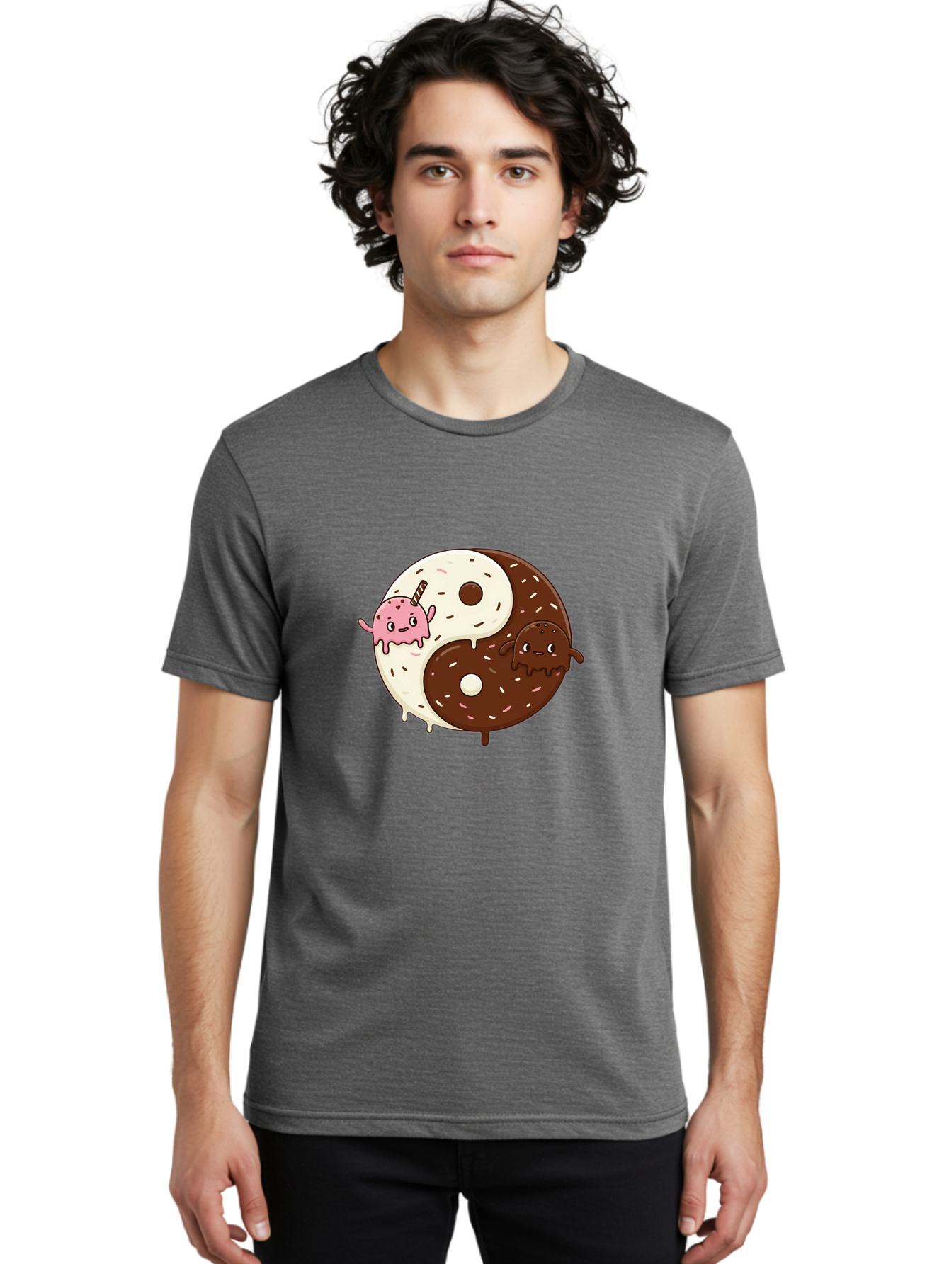 Yin-Yang-Donuts Men'S Graphic Tee, 100% Cotton, Comfortable Casual Summer Wear, Machine Washable, Vintage Camera, Old Camera, Antique Camera, Black Camera, Classic Photography, Photography Equipment, Nostalgic Device, Film Camera, Camera Art Baj875 16
