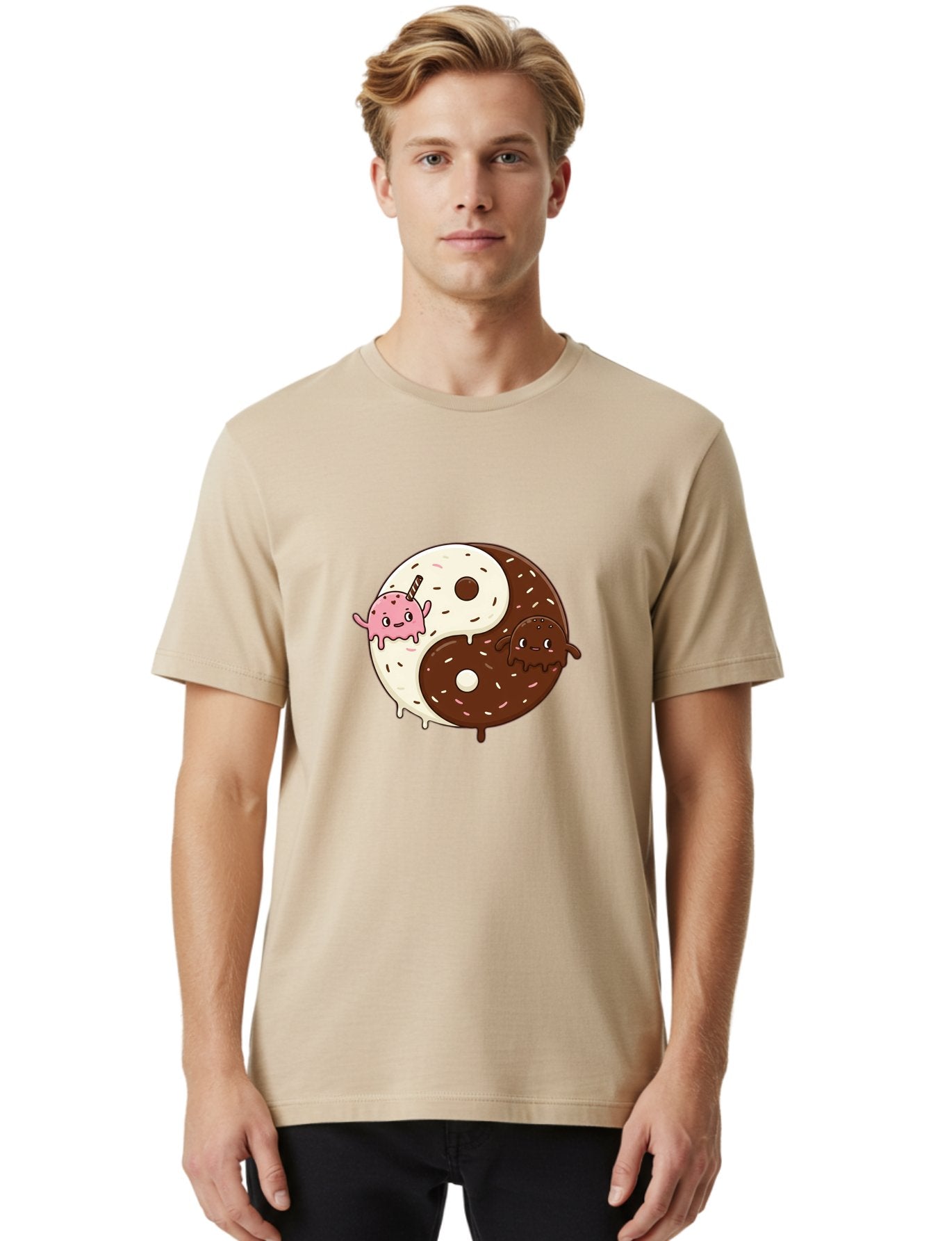 Yin-Yang-Donuts Men'S Graphic Tee, 100% Cotton, Comfortable Casual Summer Wear, Machine Washable, Vintage Camera, Old Camera, Antique Camera, Black Camera, Classic Photography, Photography Equipment, Nostalgic Device, Film Camera, Camera Art Baj875 23