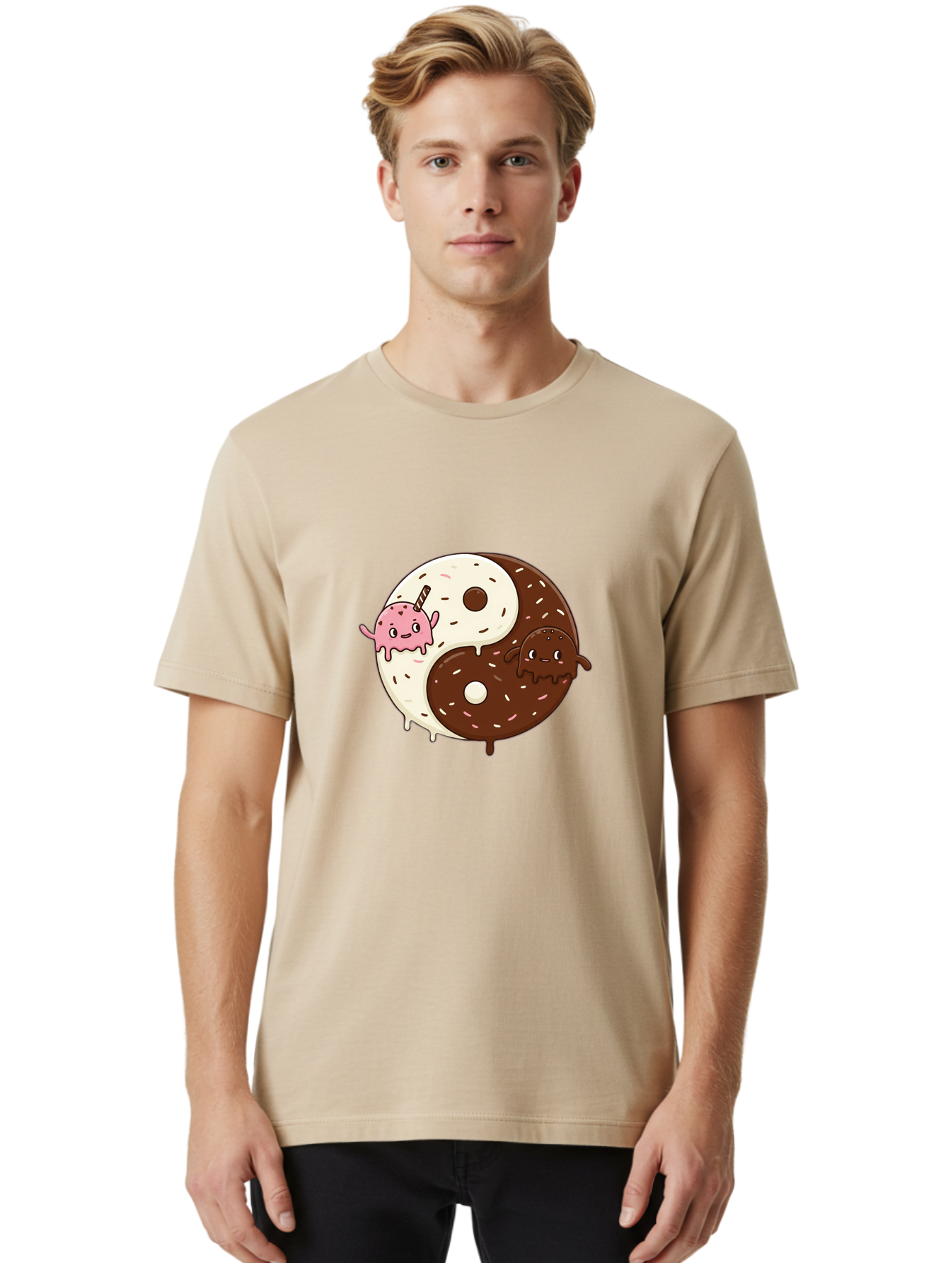 Yin-Yang-Donuts Men'S Graphic Tee, 100% Cotton, Comfortable Casual Summer Wear, Machine Washable, Vintage Camera, Old Camera, Antique Camera, Black Camera, Classic Photography, Photography Equipment, Nostalgic Device, Film Camera, Camera Art Baj875 23