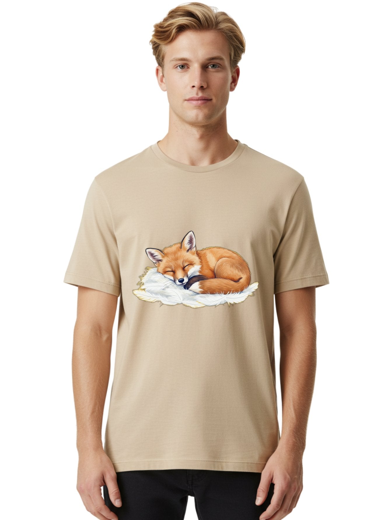 Sleeping-Fox-3 Men'S Graphic Tee, 100% Cotton, Comfortable Casual Summer Wear, Machine Washable, Vintage Camera, Old Camera, Antique Camera, Black Camera, Classic Photography, Photography Equipment, Nostalgic Device, Film Camera, Camera Art Baj884 18