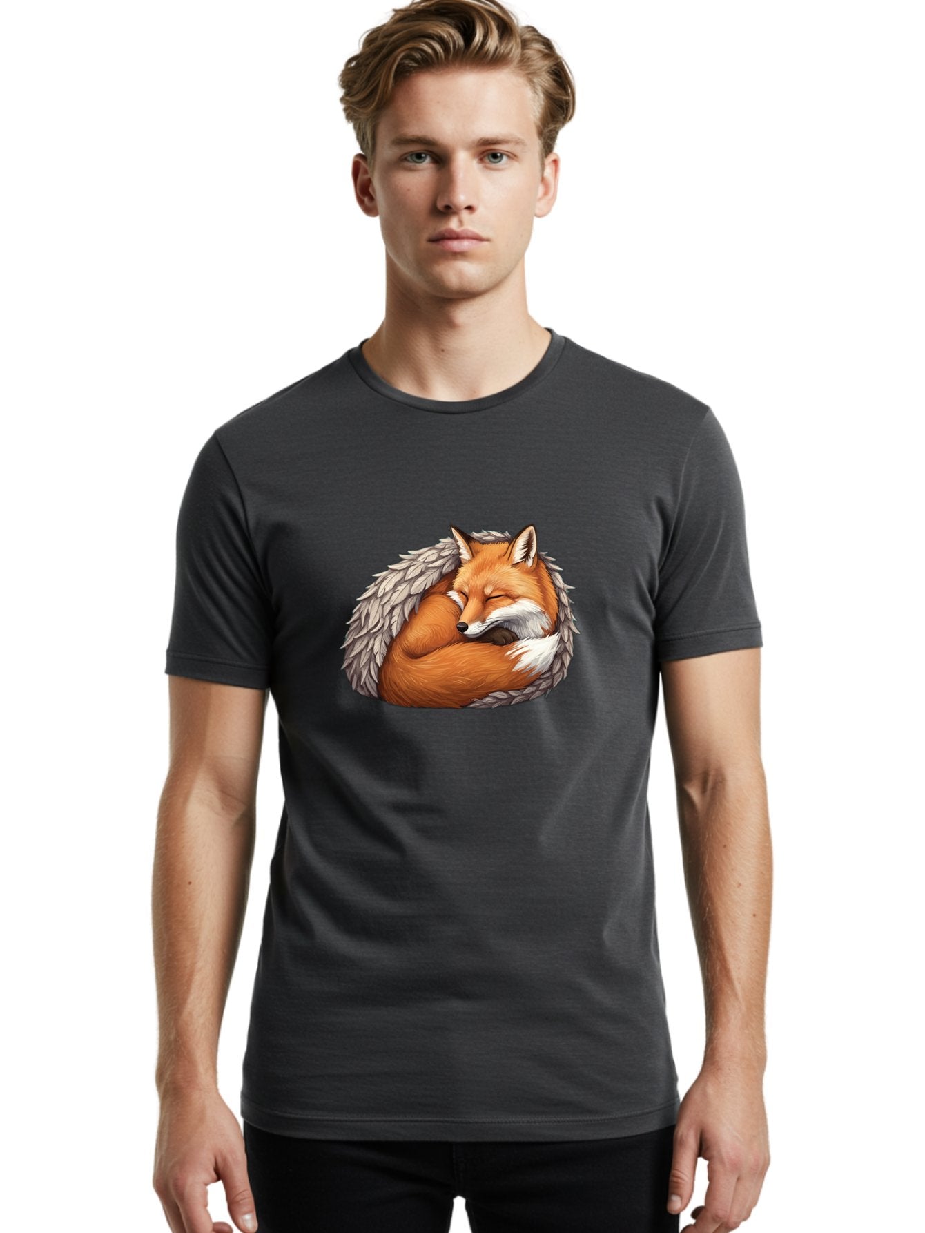 Sleeping-Fox-6 Men'S Graphic Tee, 100% Cotton, Comfortable Casual Summer Wear, Machine Washable, Vintage Camera, Old Camera, Antique Camera, Black Camera, Classic Photography, Photography Equipment, Nostalgic Device, Film Camera, Camera Art Baj887 21