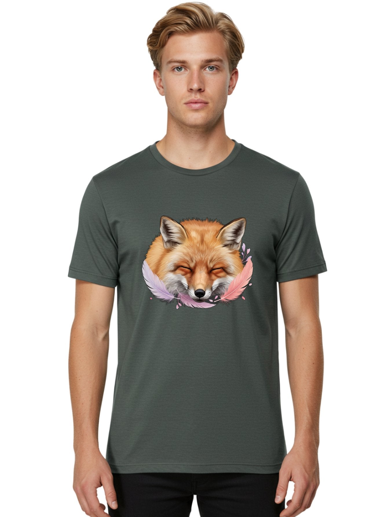 Sleeping-Fox-With-Feathers Men'S Graphic Tee, 100% Cotton, Comfortable Casual Summer Wear, Machine Washable, Vintage Camera, Old Camera, Antique Camera, Black Camera, Classic Photography, Photography Equipment, Nostalgic Device, Film Camera, Baj892 26