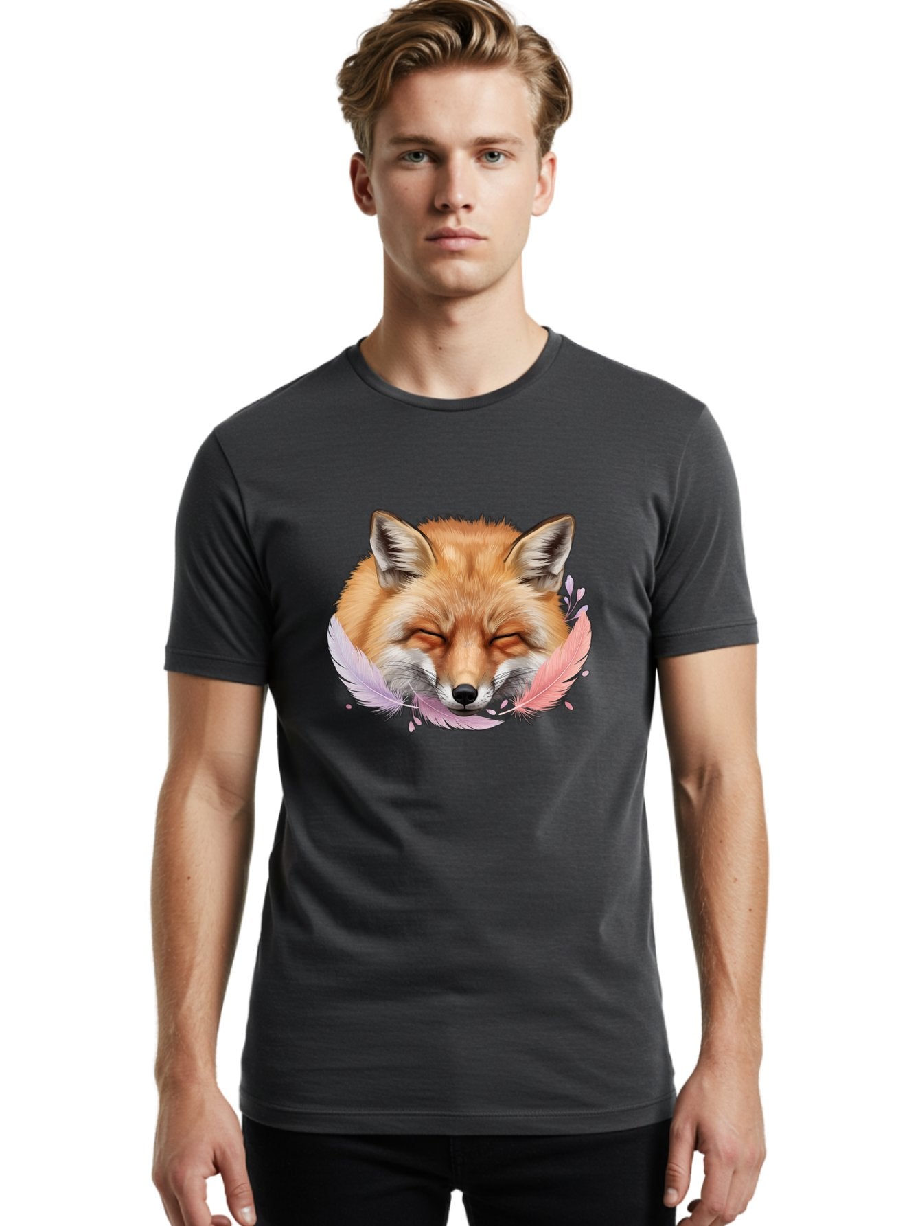 Sleeping-Fox-With-Feathers Men'S Graphic Tee, 100% Cotton, Comfortable Casual Summer Wear, Machine Washable, Vintage Camera, Old Camera, Antique Camera, Black Camera, Classic Photography, Photography Equipment, Nostalgic Device, Film Camera, Baj892 27
