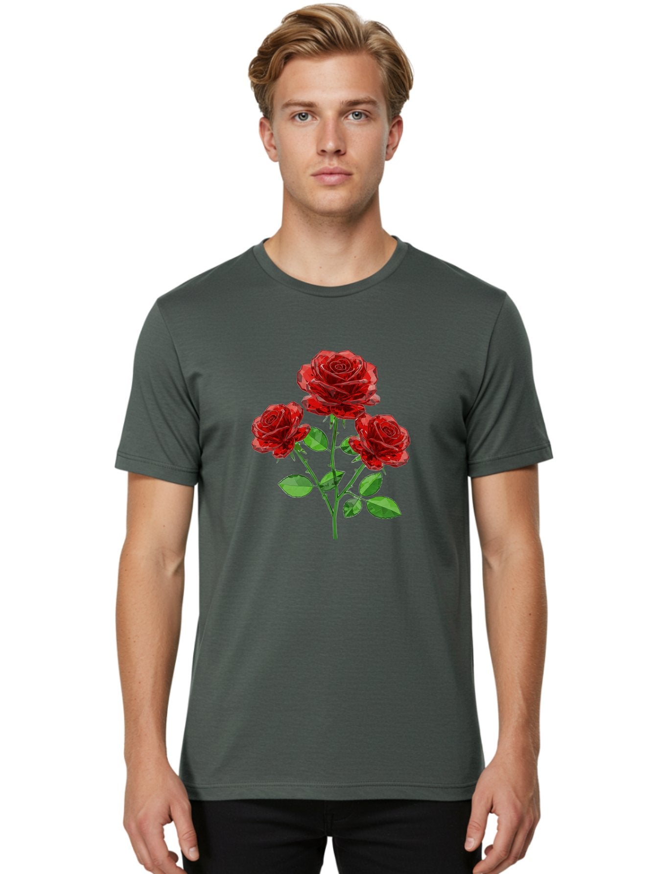 3-Red-Roses Men'S Graphic Tee, 100% Cotton, Comfortable Casual Summer Wear, Machine Washable, Vintage Camera, Old Camera, Antique Camera, Black Camera, Classic Photography, Photography Equipment, Nostalgic Device, Film Camera, Camera Art Baj898 27