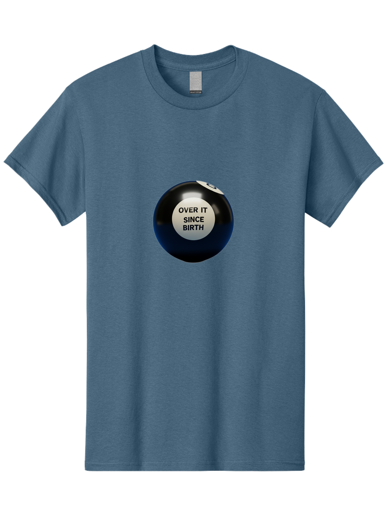 8-Ball-With-Over-It-Since-Birth-Text Men'S Graphic Tee, 100% Cotton, Comfortable Casual Summer Wear, Machine Washable, Vintage Camera, Old Camera, Antique Camera, Black Camera, Classic Photography, Photography Equipment, Nostalgic Device, Baj903 29