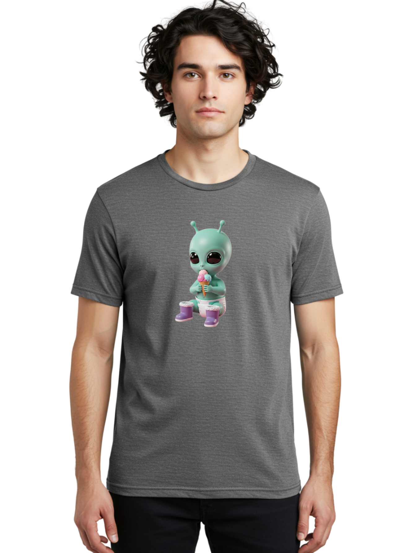 Alien-Eating-Ice-Cream Men'S Graphic Tee, 100% Cotton, Comfortable Casual Summer Wear, Machine Washable, Vintage Camera, Old Camera, Antique Camera, Black Camera, Classic Photography, Photography Equipment, Nostalgic Device, Film Camera, Baj916