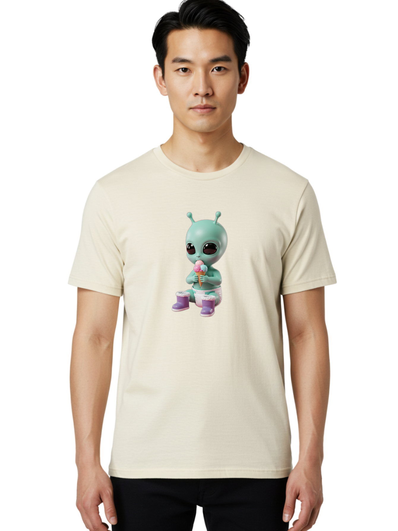 Alien-Eating-Ice-Cream Men'S Graphic Tee, 100% Cotton, Comfortable Casual Summer Wear, Machine Washable, Vintage Camera, Old Camera, Antique Camera, Black Camera, Classic Photography, Photography Equipment, Nostalgic Device, Film Camera, Baj916 20