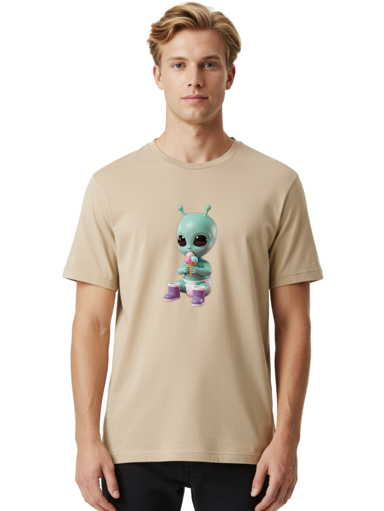 Alien-Eating-Ice-Cream Men'S Graphic Tee, 100% Cotton, Comfortable Casual Summer Wear, Machine Washable, Vintage Camera, Old Camera, Antique Camera, Black Camera, Classic Photography, Photography Equipment, Nostalgic Device, Film Camera, Baj916 14