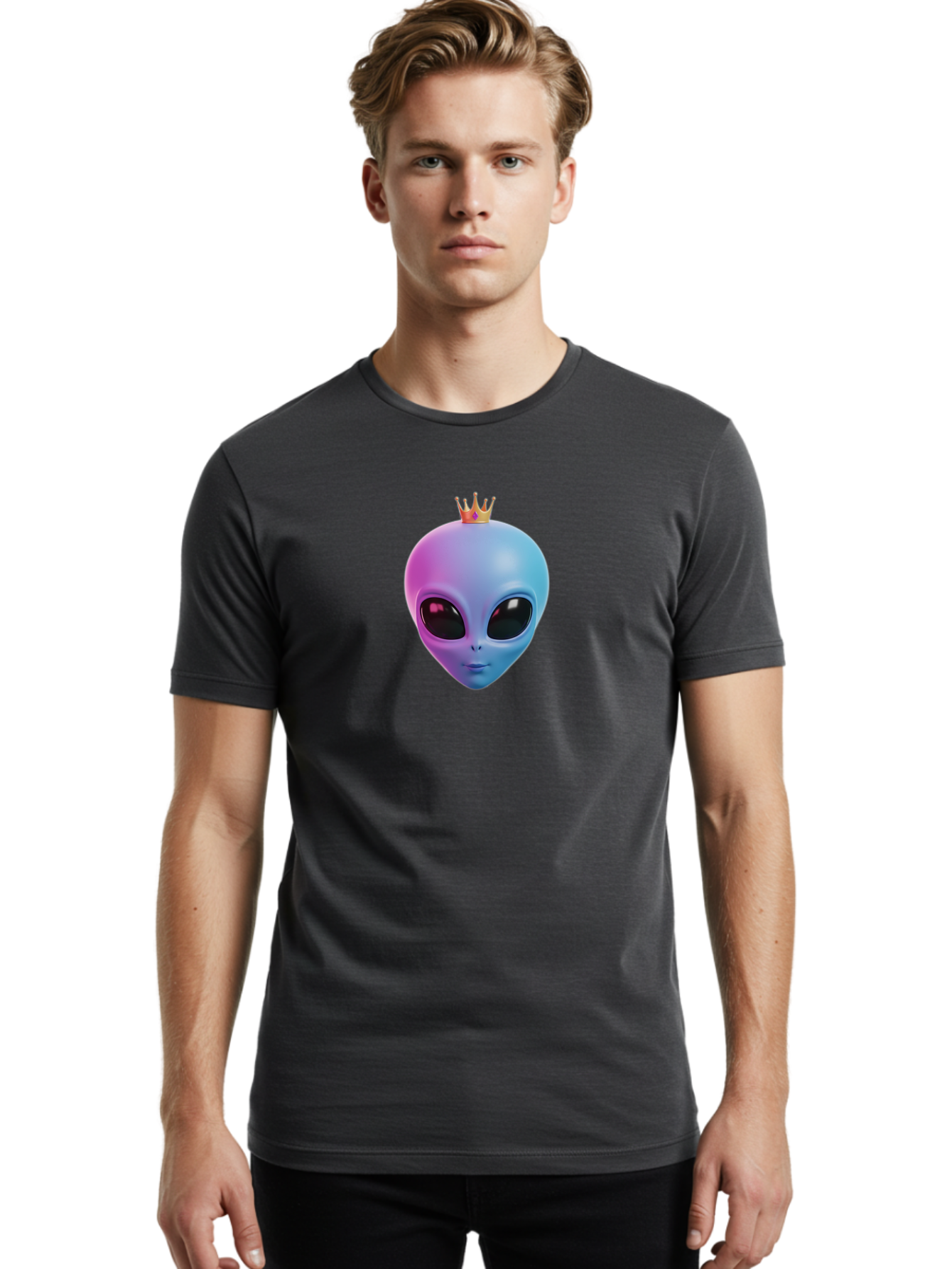 Alien-Head-With-Crown Men'S Graphic Tee, 100% Cotton, Comfortable Casual Summer Wear, Machine Washable, Vintage Camera, Old Camera, Antique Camera, Black Camera, Classic Photography, Photography Equipment, Nostalgic Device, Film Camera, Baj918 16