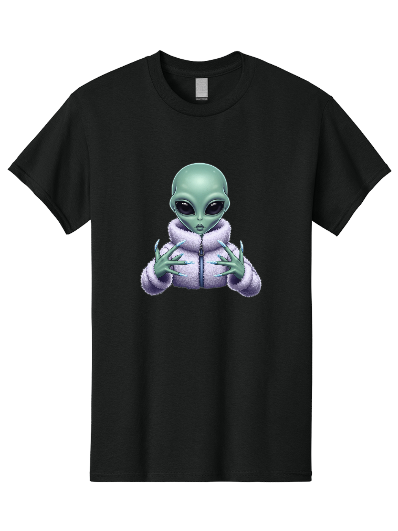 Alien-In-Sherpa-Jacket Men'S Graphic Tee, 100% Cotton, Comfortable Casual Summer Wear, Machine Washable, Vintage Camera, Old Camera, Antique Camera, Black Camera, Classic Photography, Photography Equipment, Nostalgic Device, Film Camera, Baj920 21