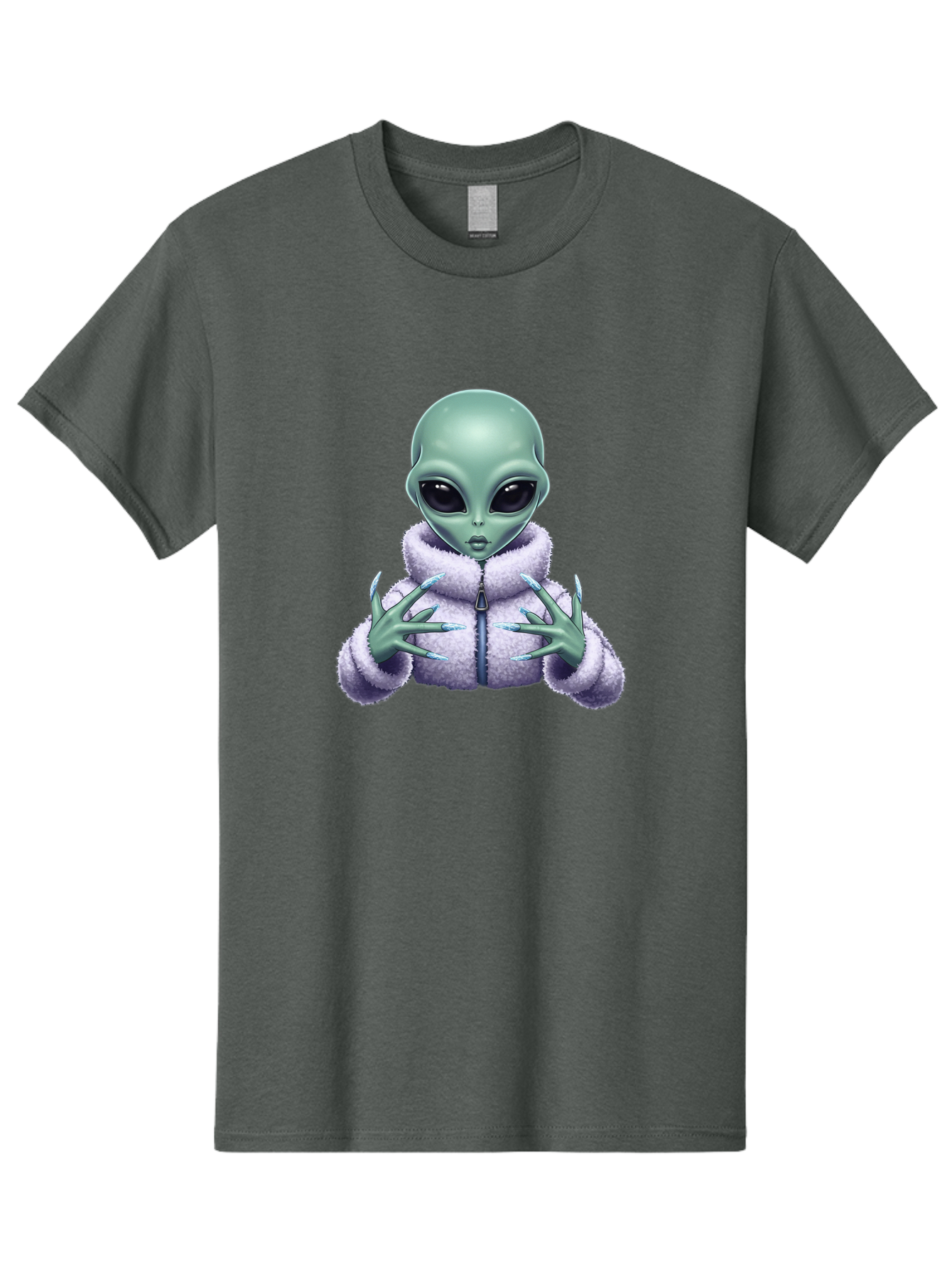 Alien-In-Sherpa-Jacket Men'S Graphic Tee, 100% Cotton, Comfortable Casual Summer Wear, Machine Washable, Vintage Camera, Old Camera, Antique Camera, Black Camera, Classic Photography, Photography Equipment, Nostalgic Device, Film Camera, Baj920 3