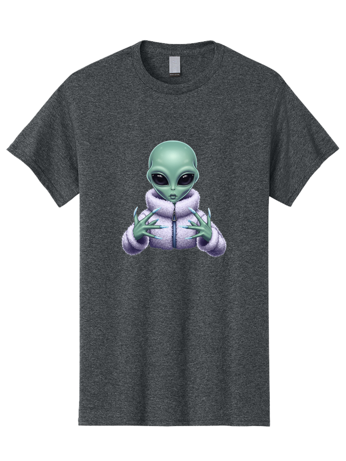 Alien-In-Sherpa-Jacket Men'S Graphic Tee, 100% Cotton, Comfortable Casual Summer Wear, Machine Washable, Vintage Camera, Old Camera, Antique Camera, Black Camera, Classic Photography, Photography Equipment, Nostalgic Device, Film Camera, Baj920 23