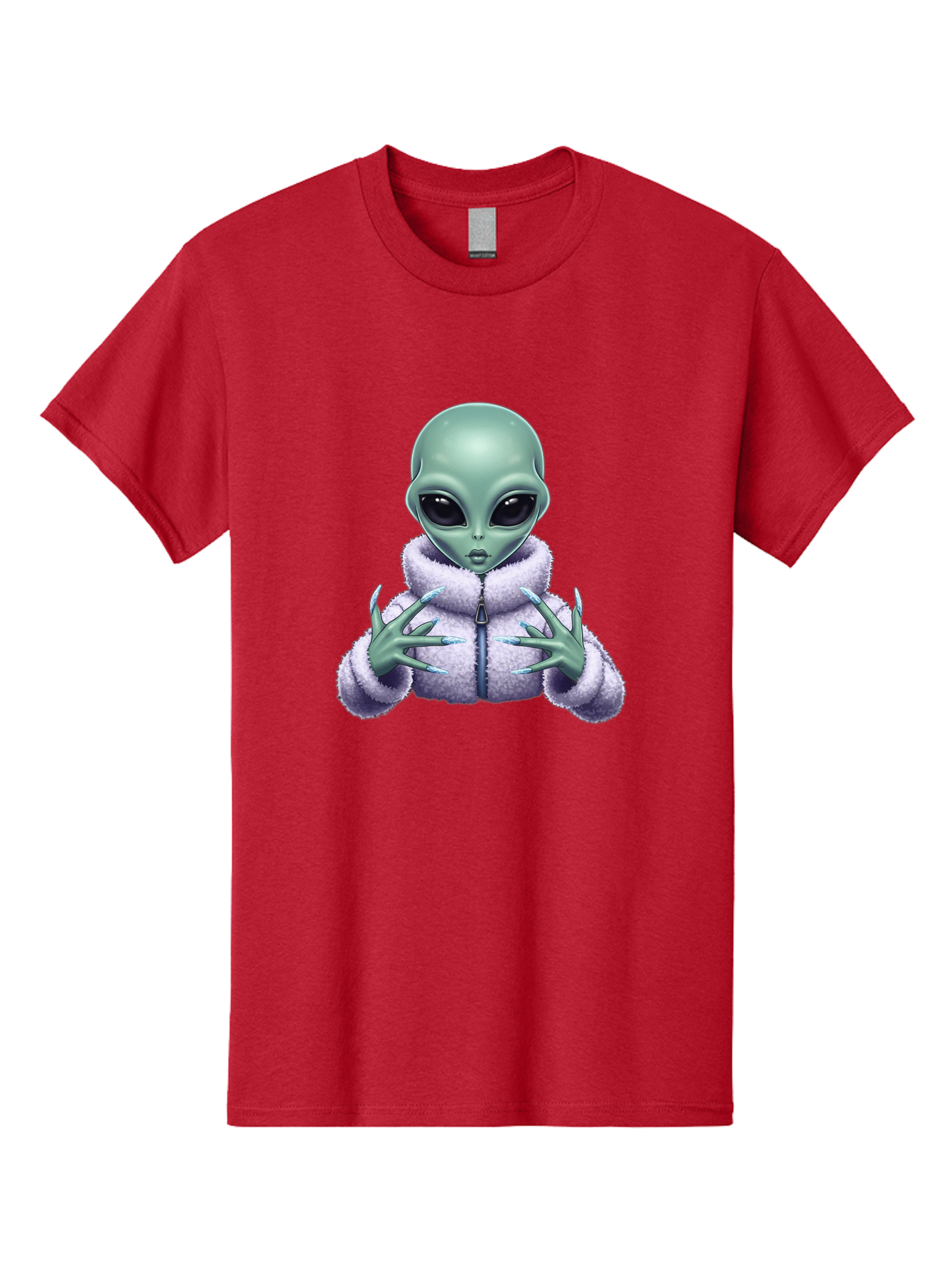 Alien-In-Sherpa-Jacket Men'S Graphic Tee, 100% Cotton, Comfortable Casual Summer Wear, Machine Washable, Vintage Camera, Old Camera, Antique Camera, Black Camera, Classic Photography, Photography Equipment, Nostalgic Device, Film Camera, Baj920 9