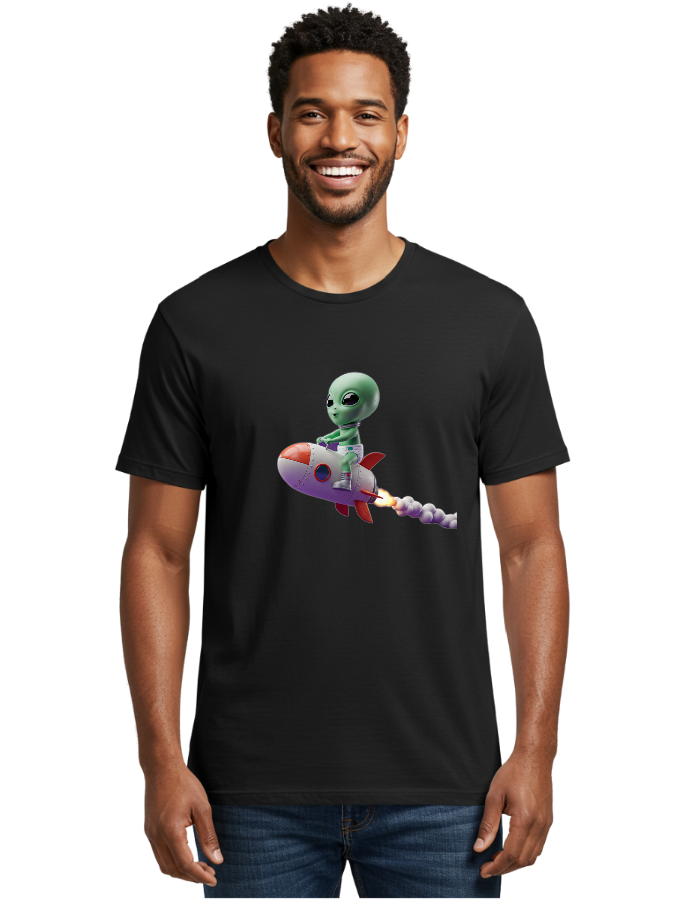 Alien-On-Rocket Men'S Graphic Tee, 100% Cotton, Comfortable Casual Summer Wear, Machine Washable, Vintage Camera, Old Camera, Antique Camera, Black Camera, Classic Photography, Photography Equipment, Nostalgic Device, Film Camera, Camera Art Baj922