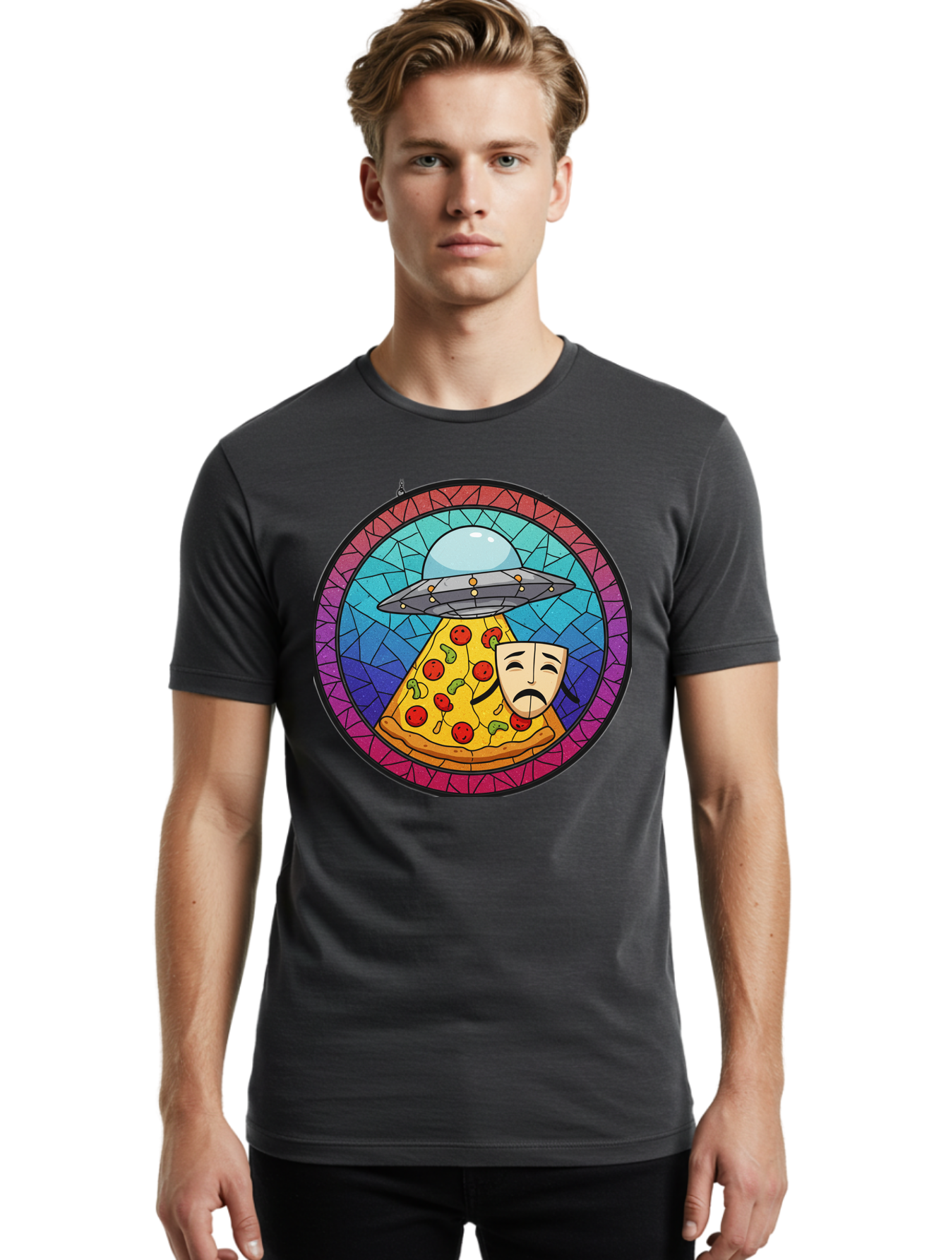 Alien-Pizza Men'S Graphic Tee, 100% Cotton, Comfortable Casual Summer Wear, Machine Washable, Vintage Camera, Old Camera, Antique Camera, Black Camera, Classic Photography, Photography Equipment, Nostalgic Device, Film Camera, Camera Art Baj924 24