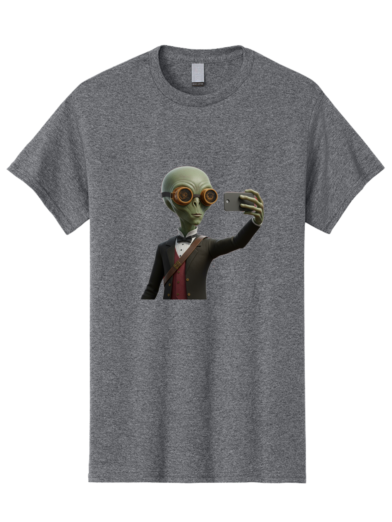 Alien-Taking-Selfie Men'S Graphic Tee, 100% Cotton, Comfortable Casual Summer Wear, Machine Washable, Vintage Camera, Old Camera, Antique Camera, Black Camera, Classic Photography, Photography Equipment, Nostalgic Device, Film Camera, Baj925 23