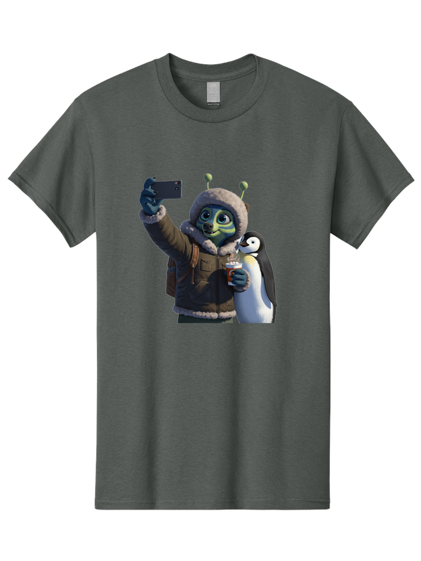 Alien-With-Penguin Men'S Graphic Tee, 100% Cotton, Comfortable Casual Summer Wear, Machine Washable, Vintage Camera, Old Camera, Antique Camera, Black Camera, Classic Photography, Photography Equipment, Nostalgic Device, Film Camera, Baj926 29