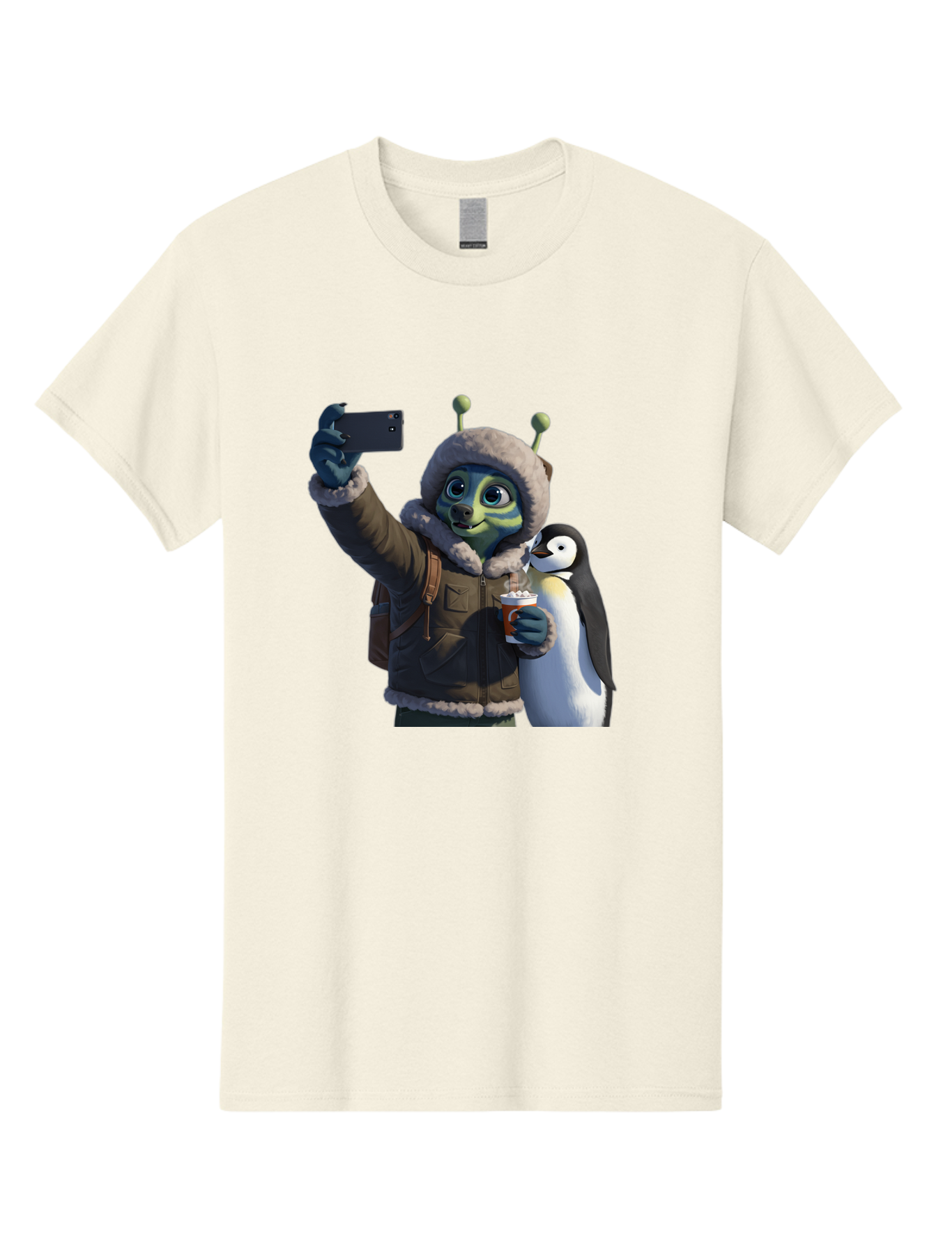 Alien-With-Penguin Men'S Graphic Tee, 100% Cotton, Comfortable Casual Summer Wear, Machine Washable, Vintage Camera, Old Camera, Antique Camera, Black Camera, Classic Photography, Photography Equipment, Nostalgic Device, Film Camera, Baj926 23
