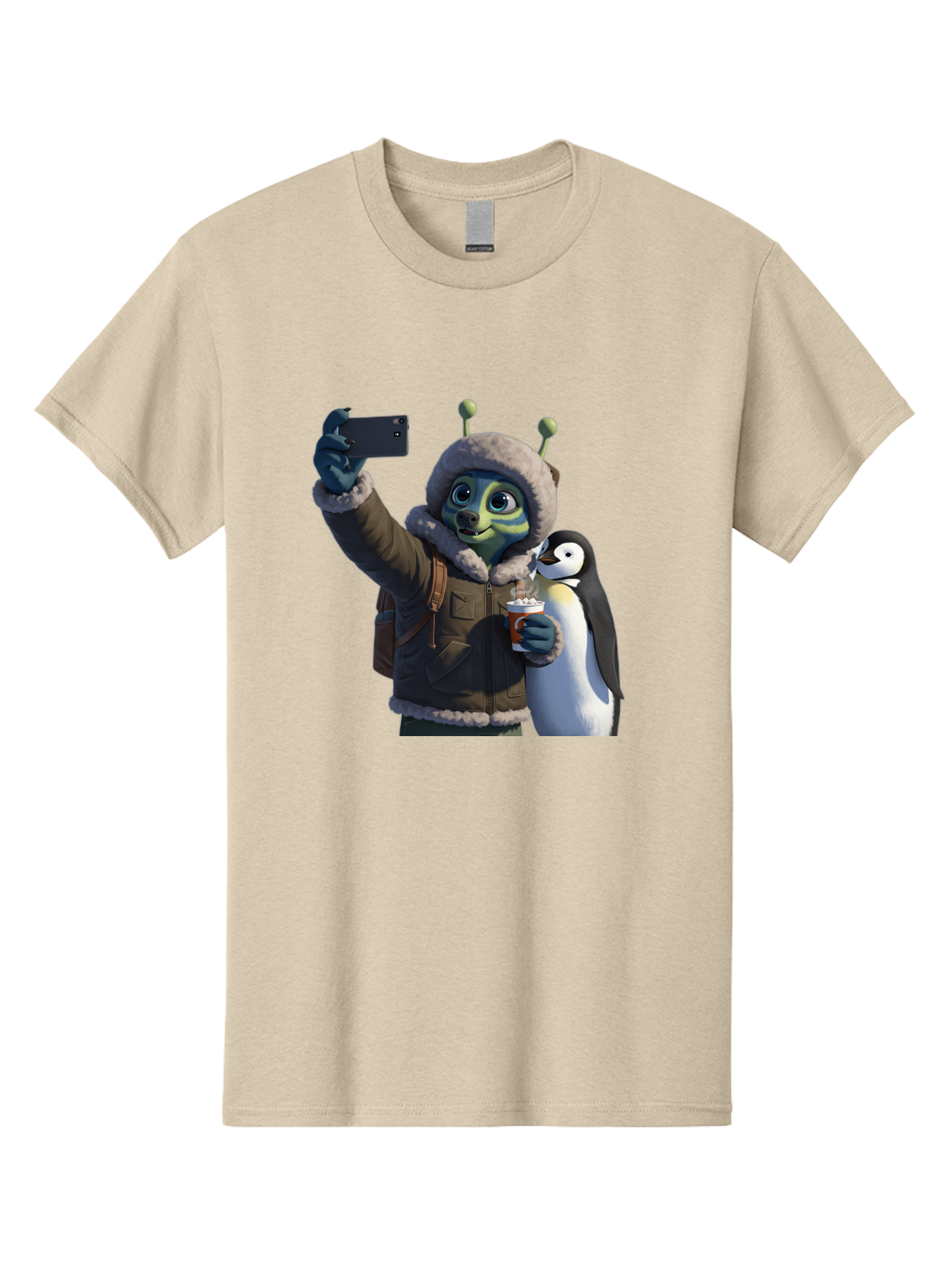 Alien-With-Penguin Men'S Graphic Tee, 100% Cotton, Comfortable Casual Summer Wear, Machine Washable, Vintage Camera, Old Camera, Antique Camera, Black Camera, Classic Photography, Photography Equipment, Nostalgic Device, Film Camera, Baj926 19