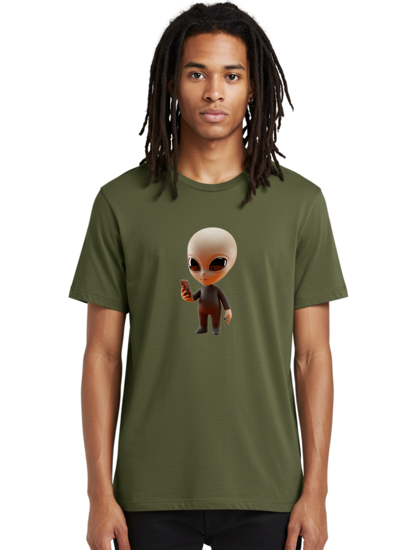 Alien-With-Smartphone Men'S Graphic Tee, 100% Cotton, Comfortable Casual Summer Wear, Machine Washable, Vintage Camera, Old Camera, Antique Camera, Black Camera, Classic Photography, Photography Equipment, Nostalgic Device, Film Camera, Baj927 28