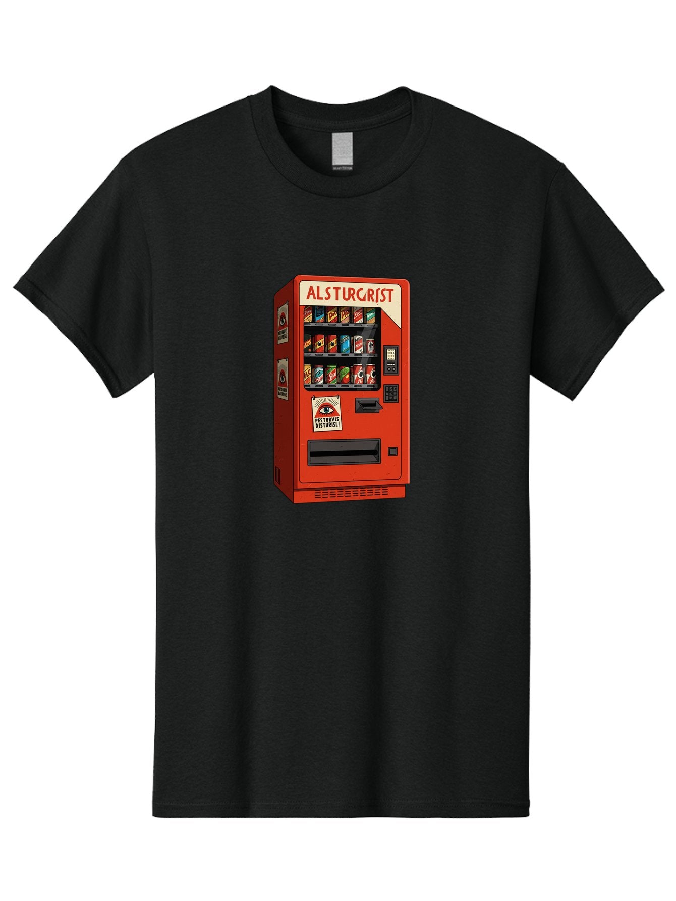 Alsturgrist-Vending-Machine Men'S Graphic Tee, 100% Cotton, Comfortable Casual Summer Wear, Machine Washable, Vintage Camera, Old Camera, Antique Camera, Black Camera, Classic Photography, Photography Equipment, Nostalgic Device, Film Camera, Baj933 5