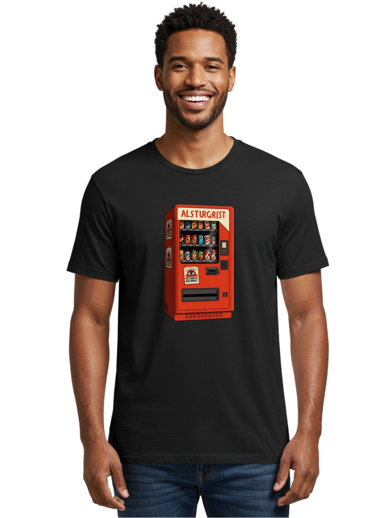 Alsturgrist-Vending-Machine Men'S Graphic Tee, 100% Cotton, Comfortable Casual Summer Wear, Machine Washable, Vintage Camera, Old Camera, Antique Camera, Black Camera, Classic Photography, Photography Equipment, Nostalgic Device, Film Camera, Baj933 23