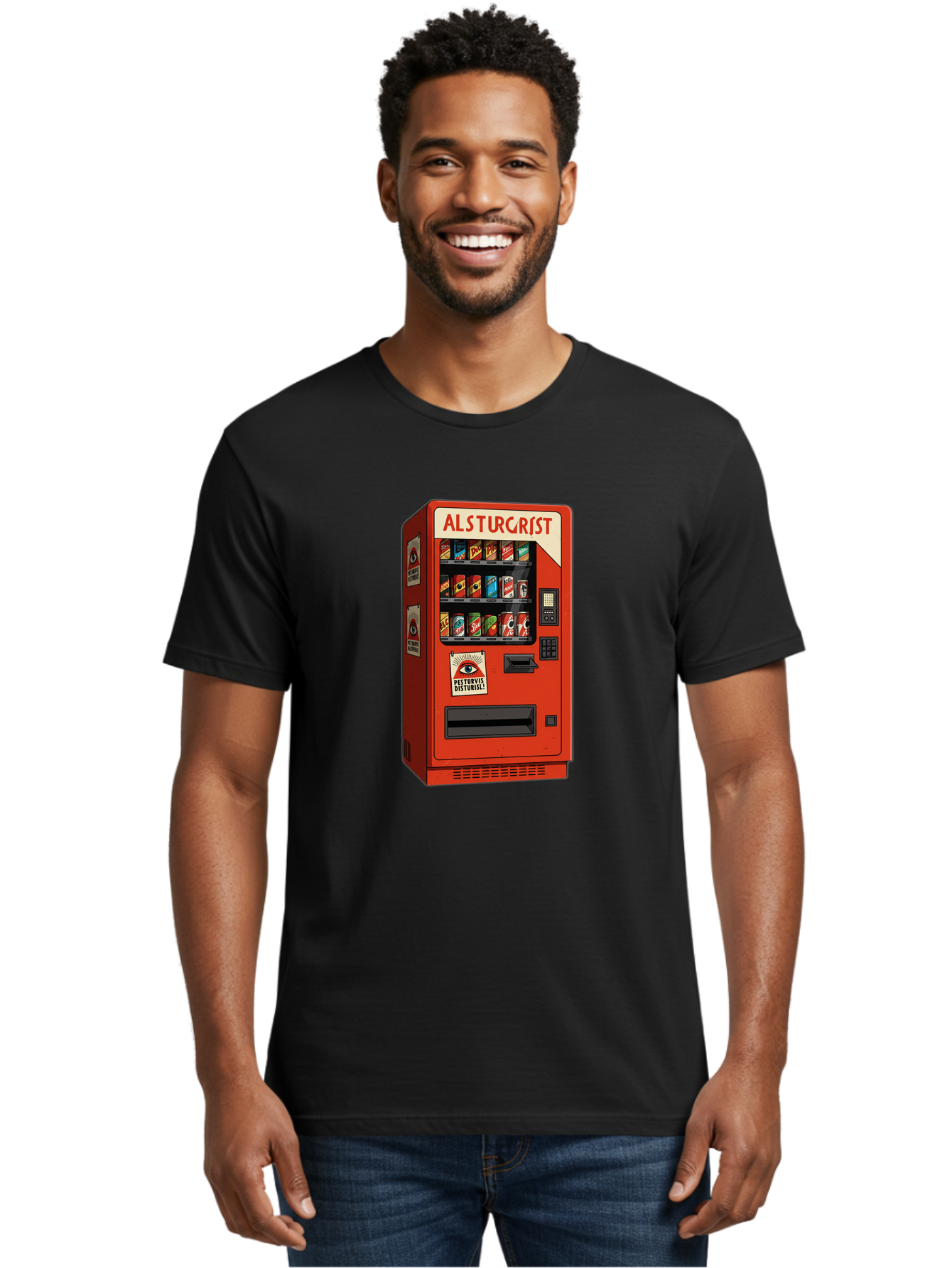 Alsturgrist-Vending-Machine Men'S Graphic Tee, 100% Cotton, Comfortable Casual Summer Wear, Machine Washable, Vintage Camera, Old Camera, Antique Camera, Black Camera, Classic Photography, Photography Equipment, Nostalgic Device, Film Camera, Baj933 16